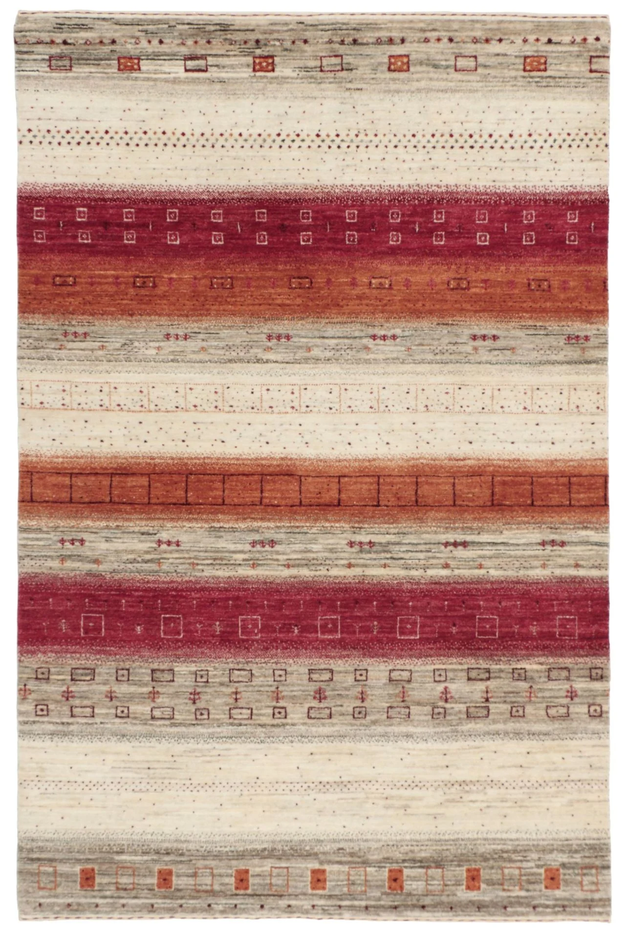 Wool Loribaft Indian Rug 122 × 183 cm, hand-knotted