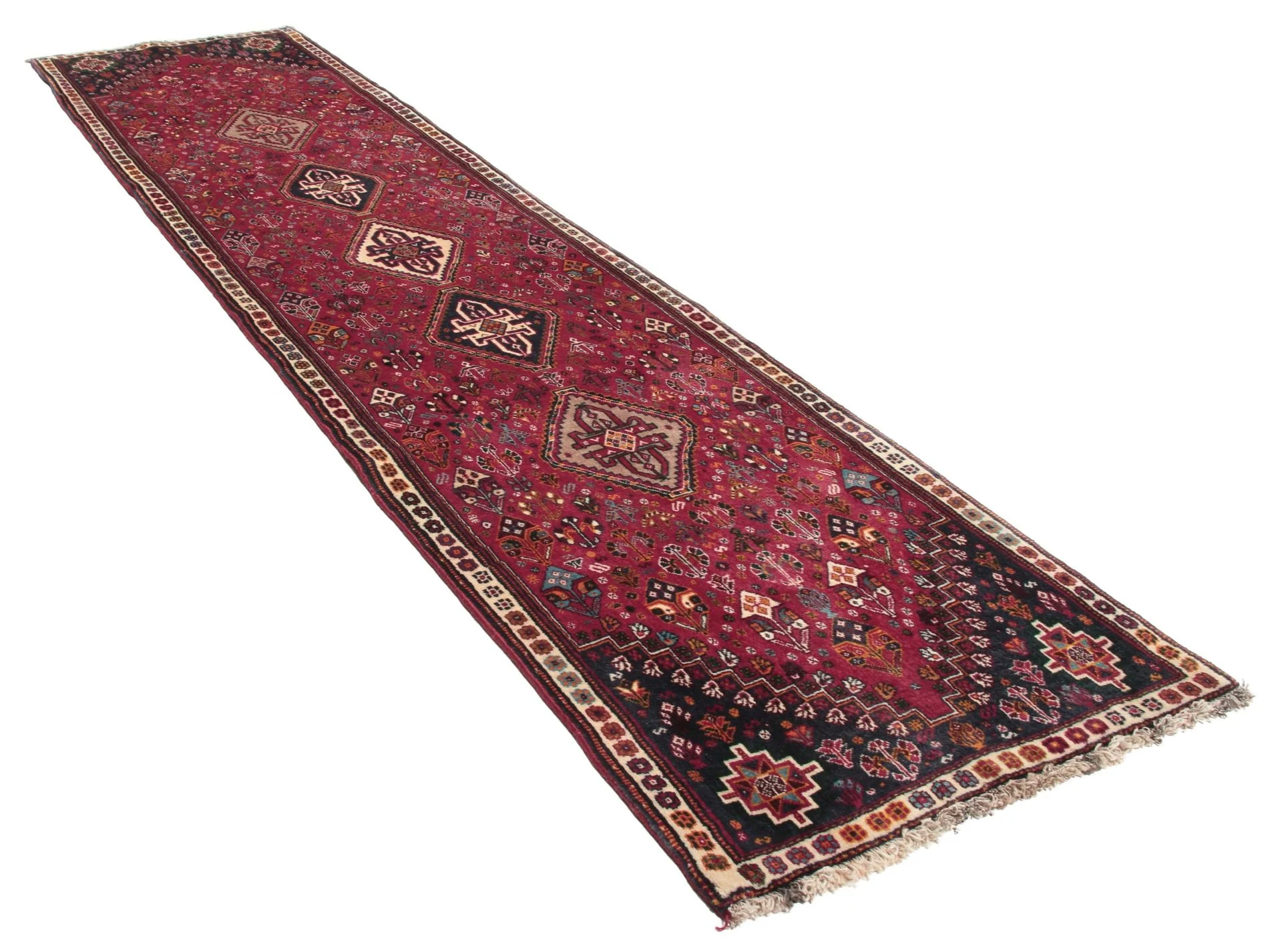 Alternative view of Wool Persian Rug 70 × 290 cm, hand-knotted