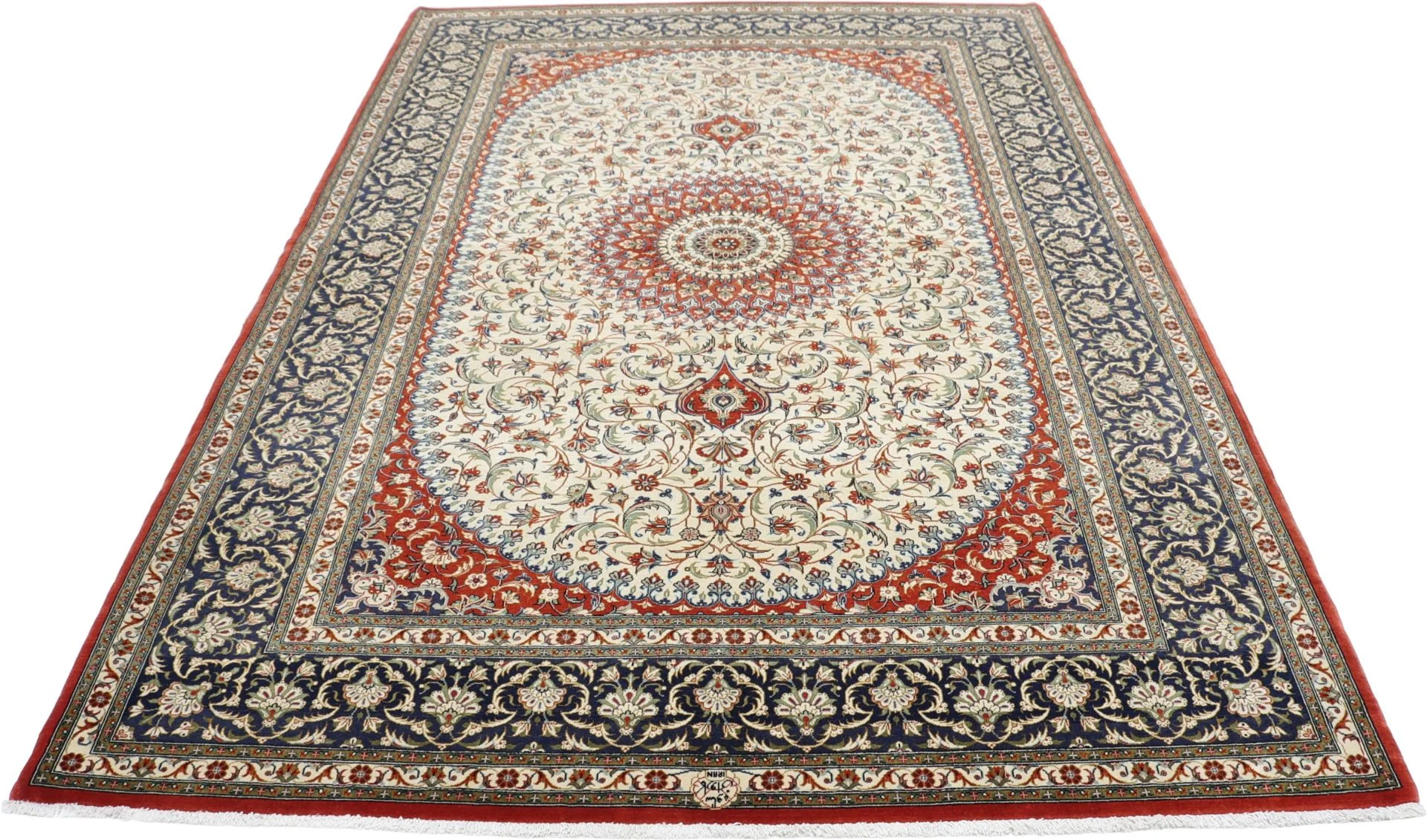 Alternative view of Qom Persian Rug 160 × 240 cm in Wool, hand-knotted