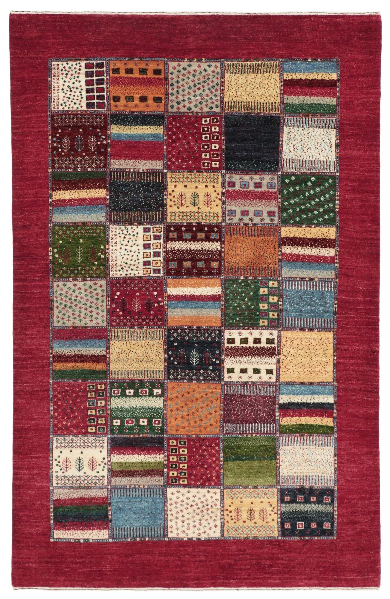 Wool Loribaft Indian Rug 124 × 189 cm, hand-knotted