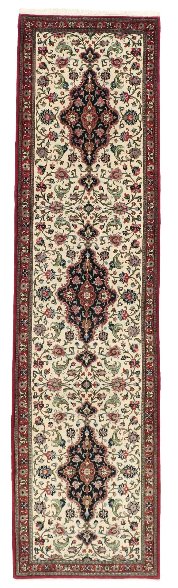 Qom Persian Rug 77 × 300 cm in Wool, hand-knotted