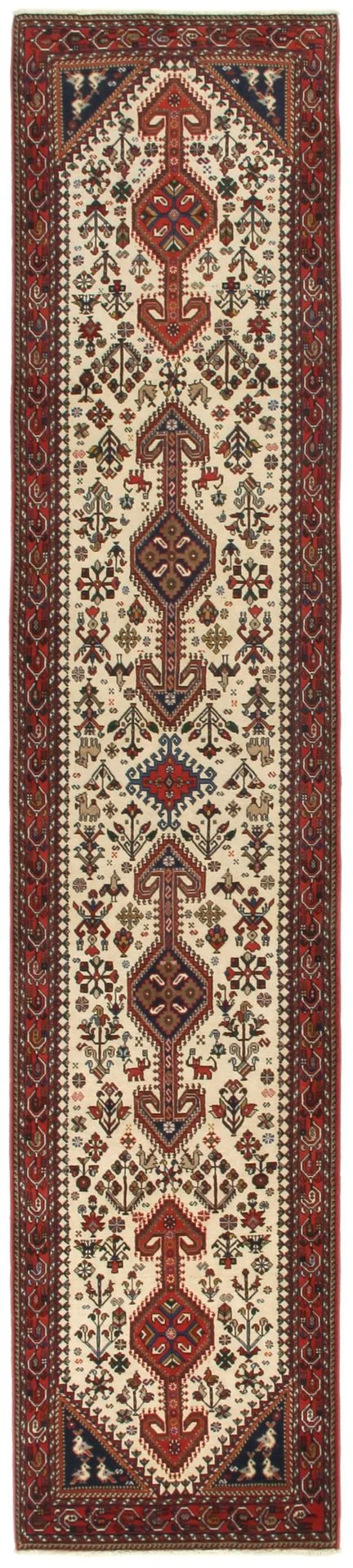 Hand-Knotted Persian Rug, 80 × 392 cm, Wool