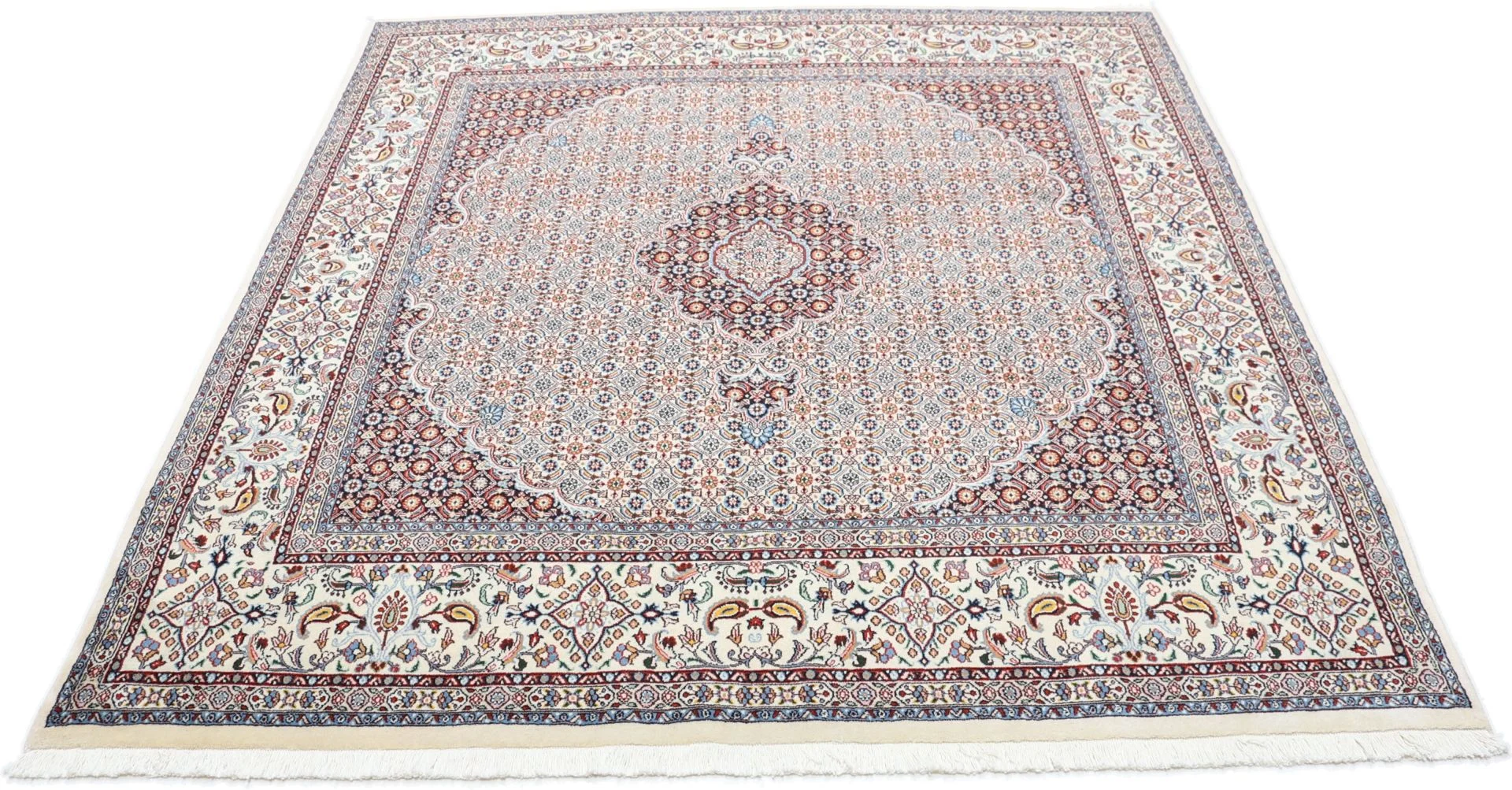 Alternative view of Hand-Knotted Moud Persian Rug, 192 × 205 cm, Wool