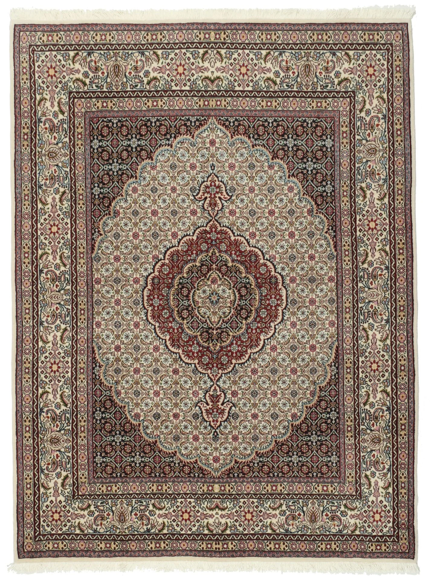 Wool Moud Persian Rug 152 × 207 cm, hand-knotted