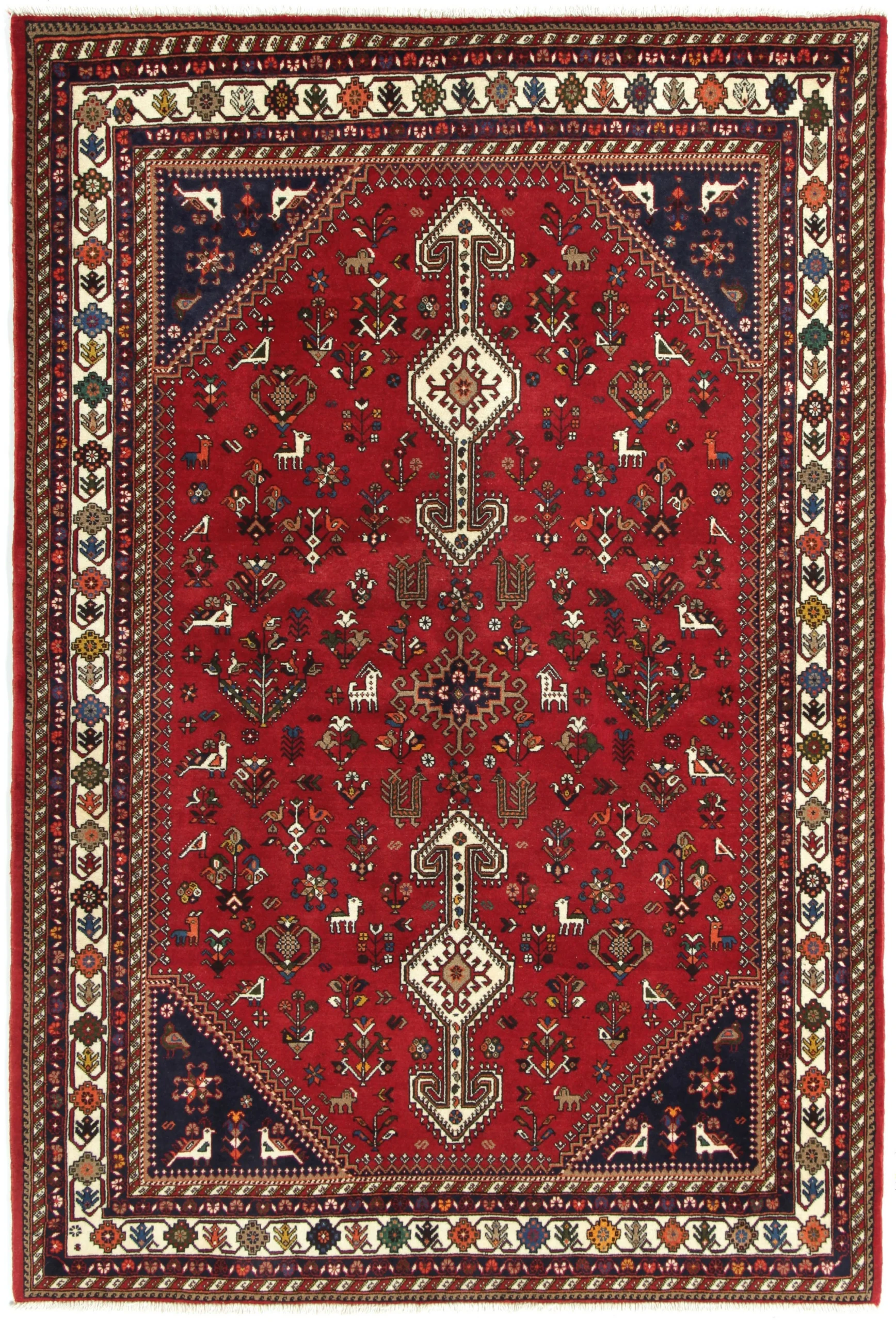 Hand-Knotted Persian Rug, 142 × 210 cm, Wool