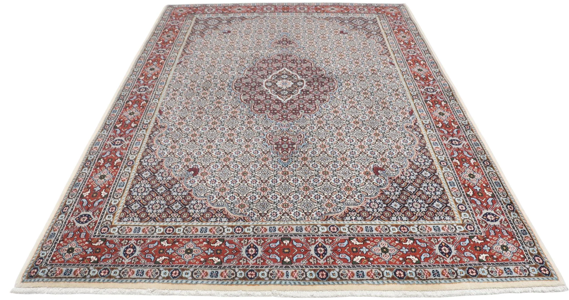 Alternative view of Wool Moud Persian Rug 165 × 240 cm, hand-knotted