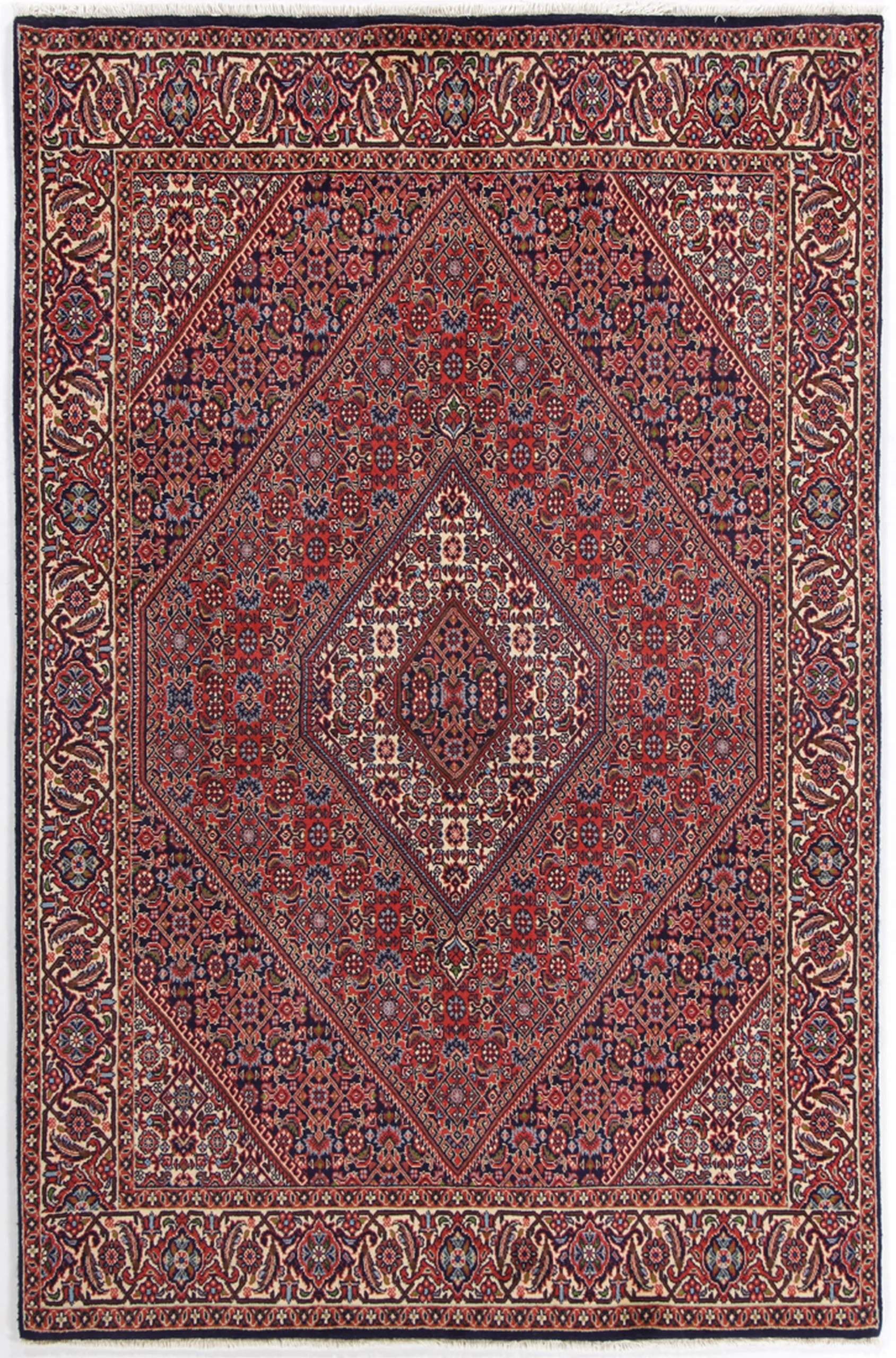 Hand-Knotted Bijar Persian Rug, 140 × 215 cm, Wool