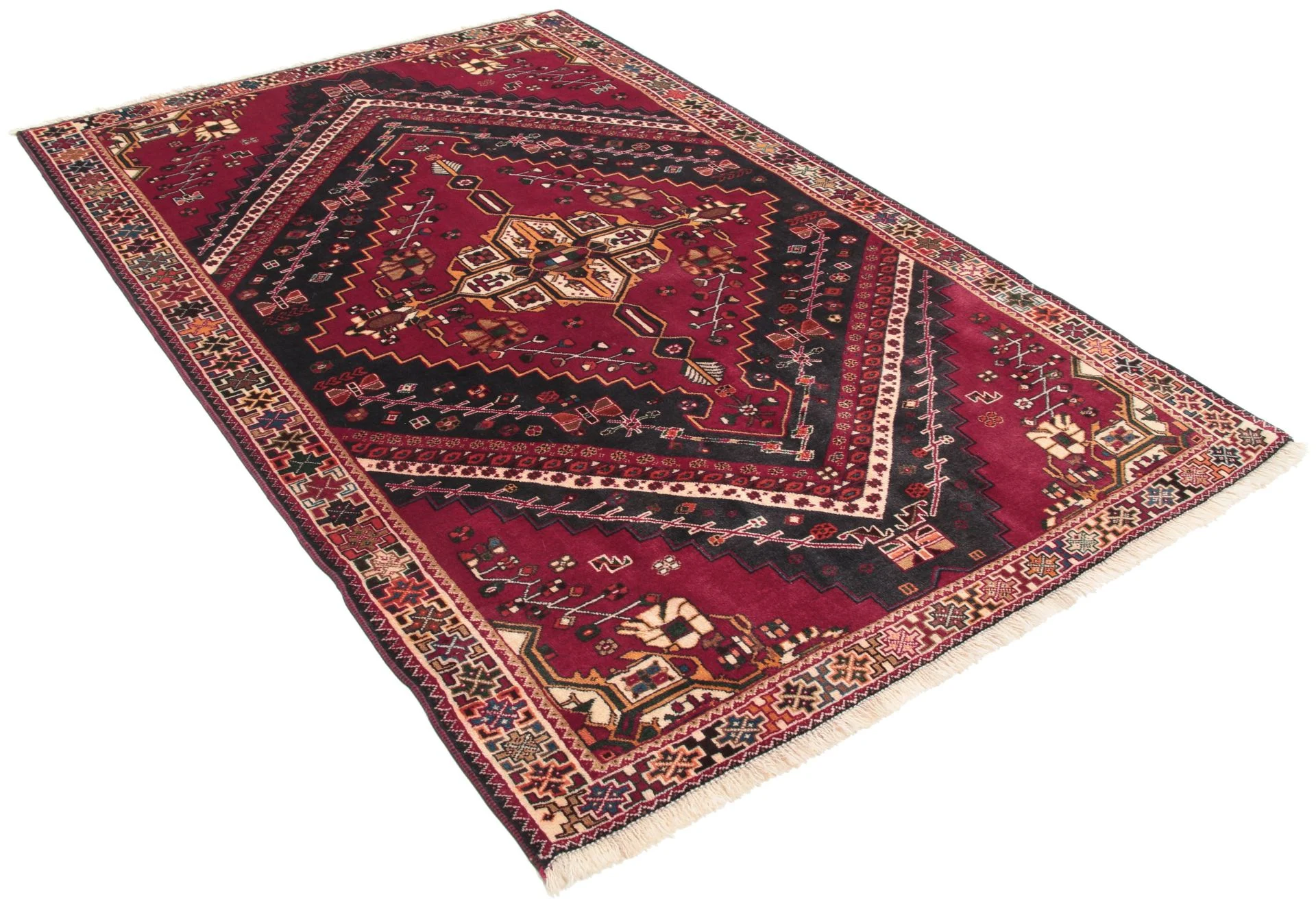 Alternative view of Qashqai Persian Rug 124 × 191 cm in Wool, hand-knotted