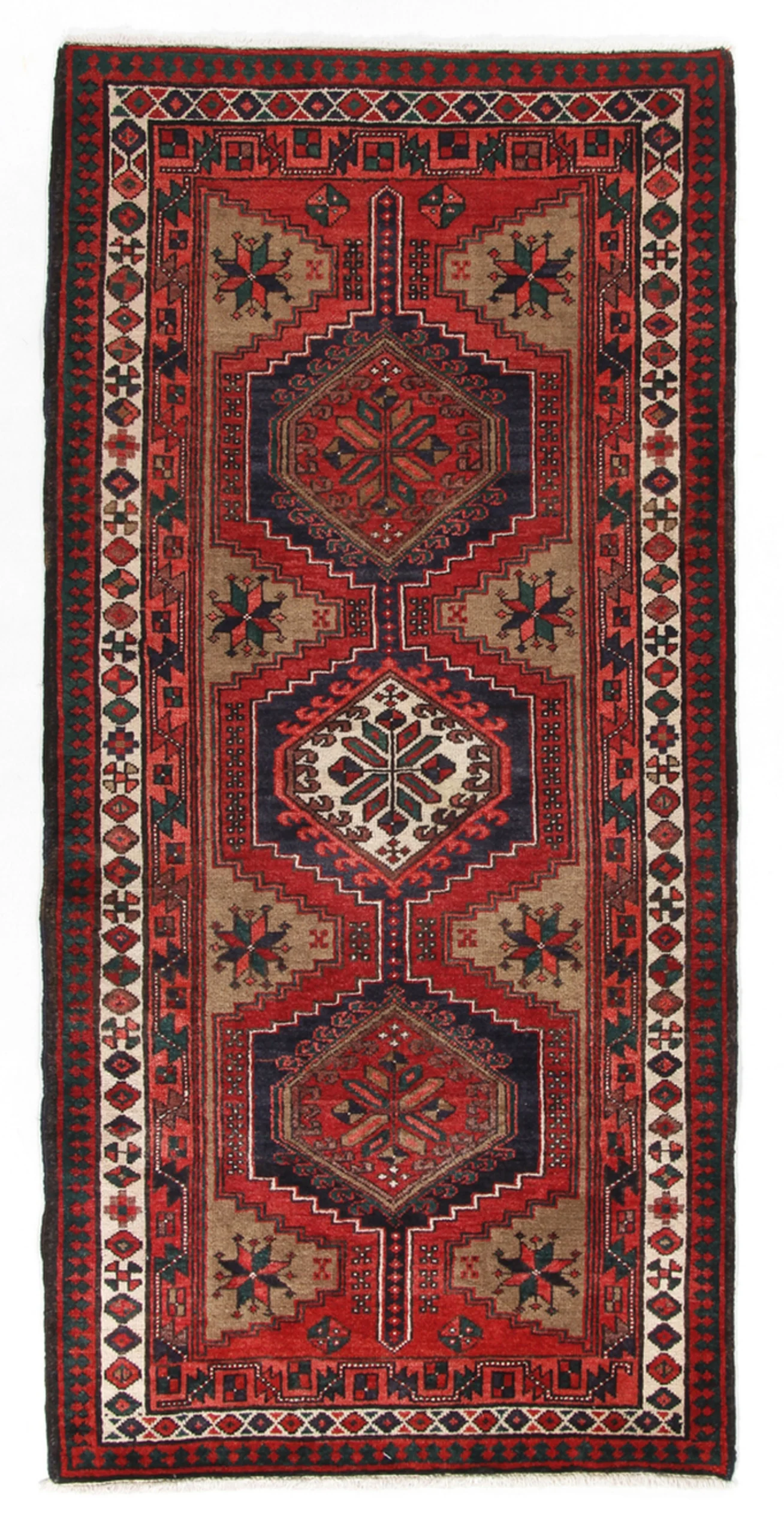Wool Bijar Persian Rug 105 × 225 cm, hand-knotted
