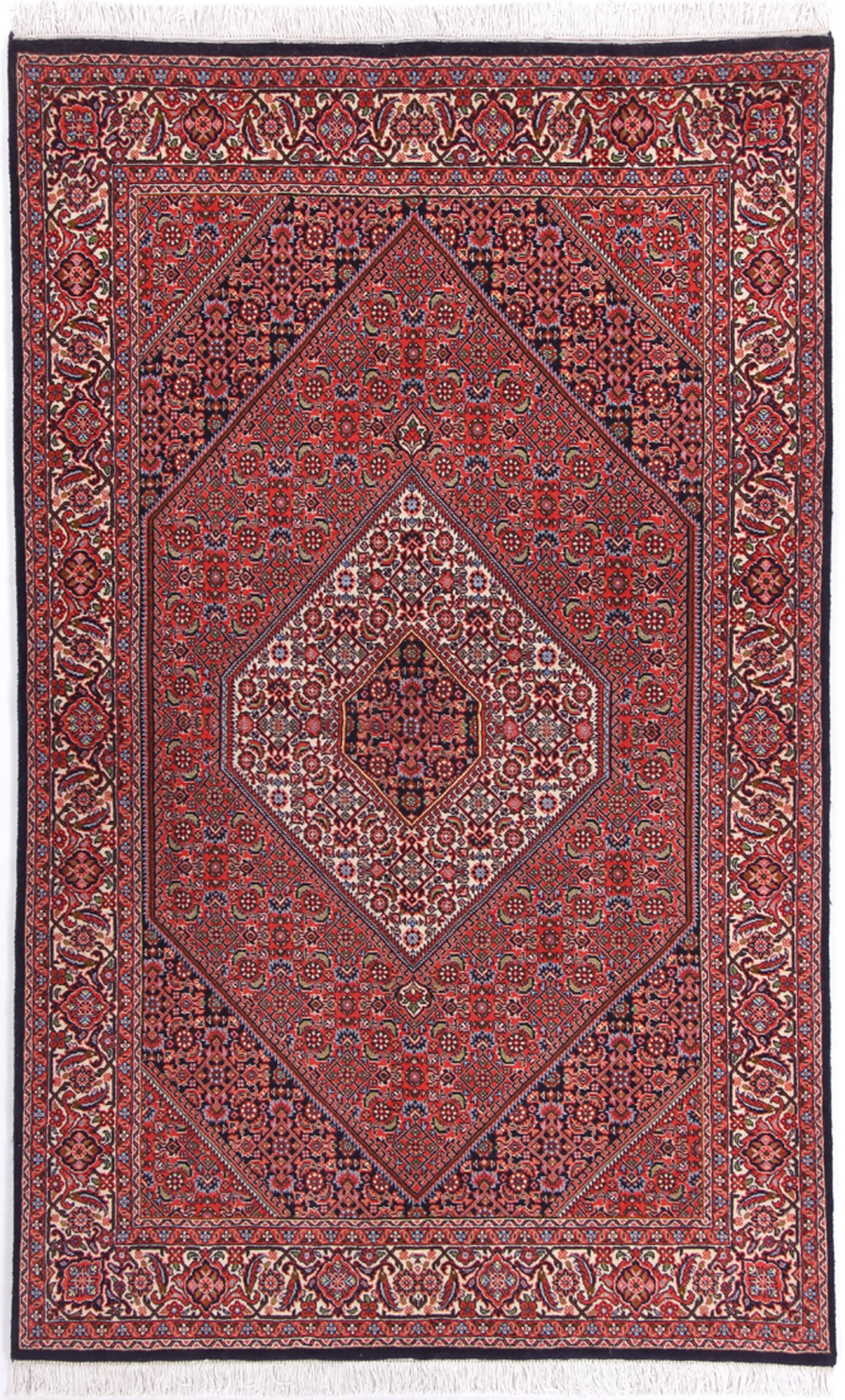 Hand-Knotted Bijar Persian Rug, 140 × 222 cm, Wool