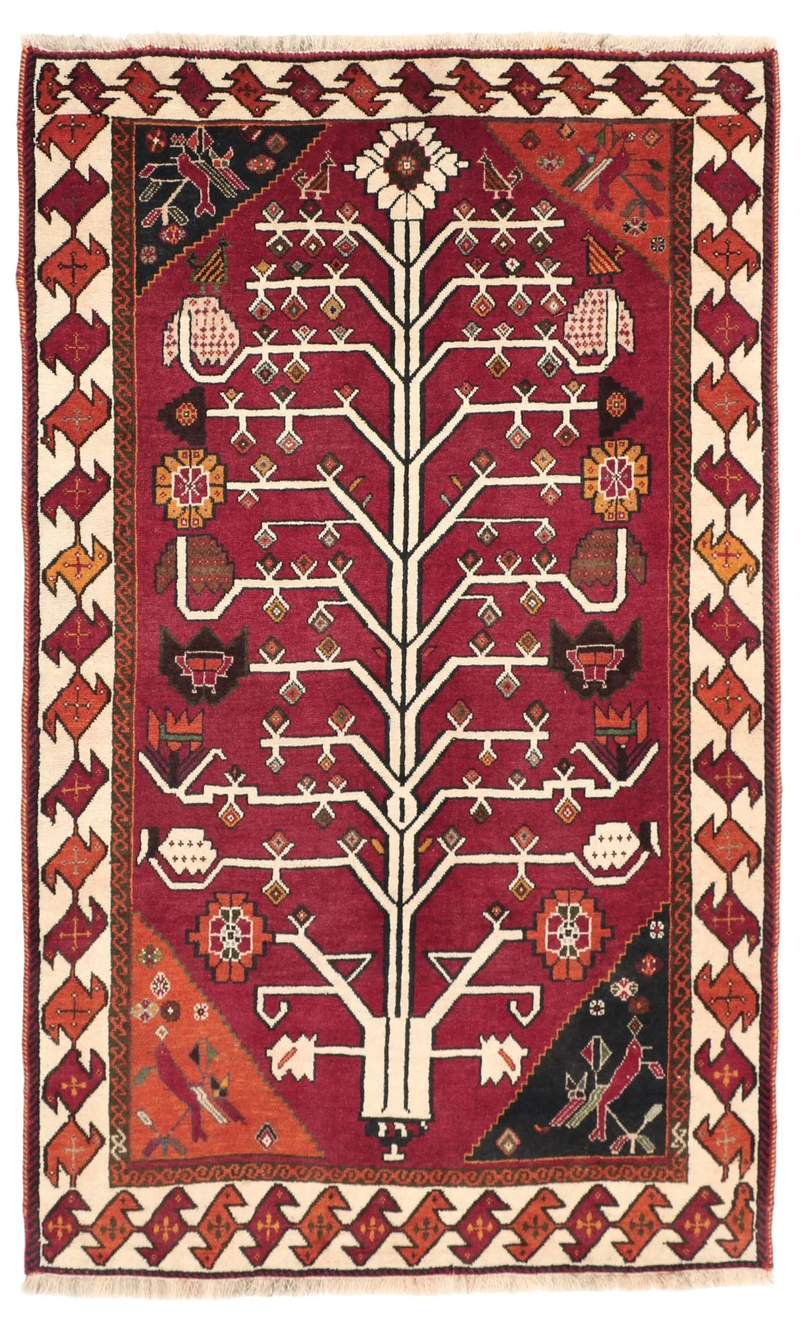 Wool Qashqai Persian Rug 111 × 183 cm, hand-knotted
