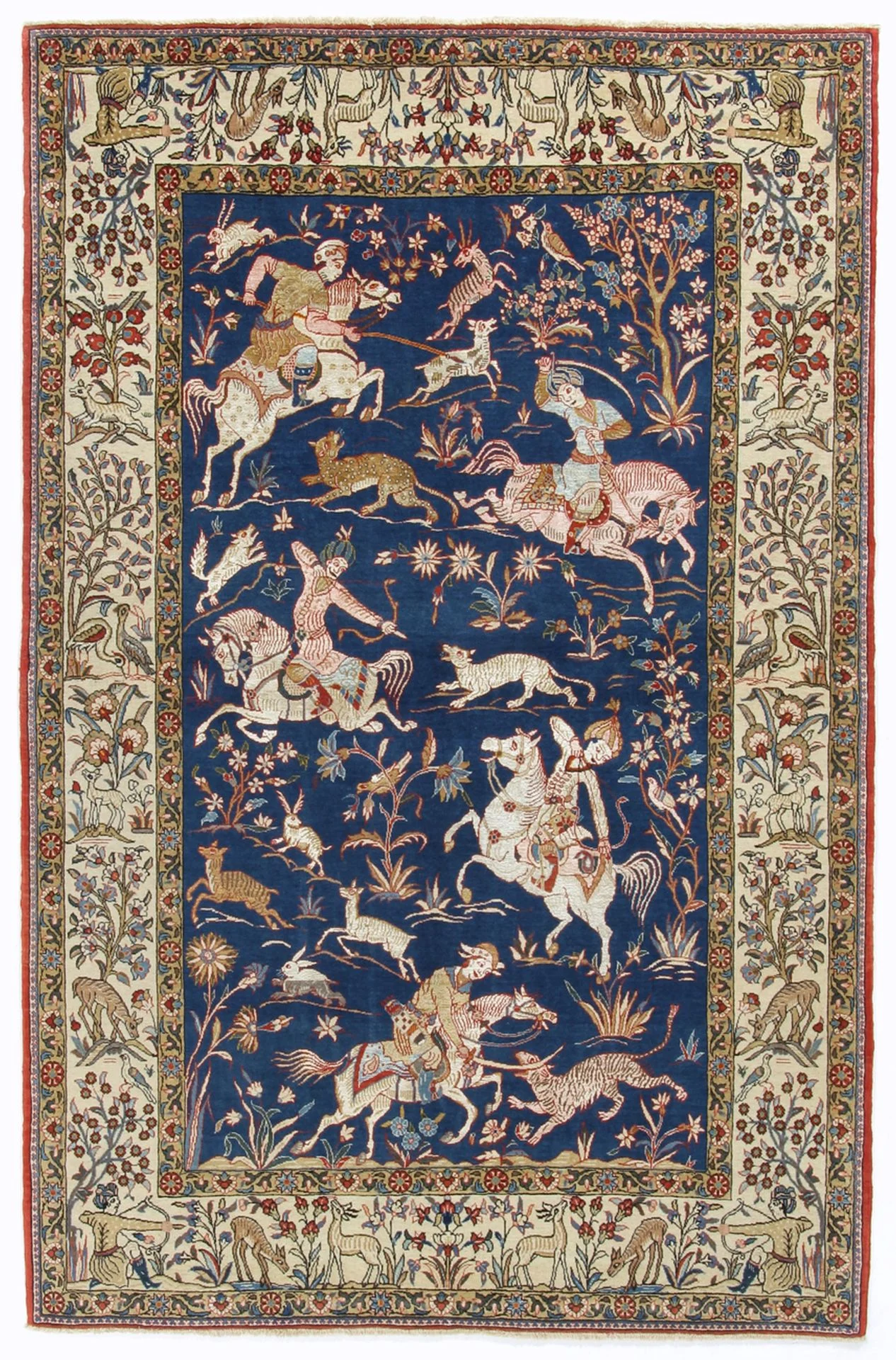 Qom Persian Rug 144 × 222 cm in Wool, hand-knotted
