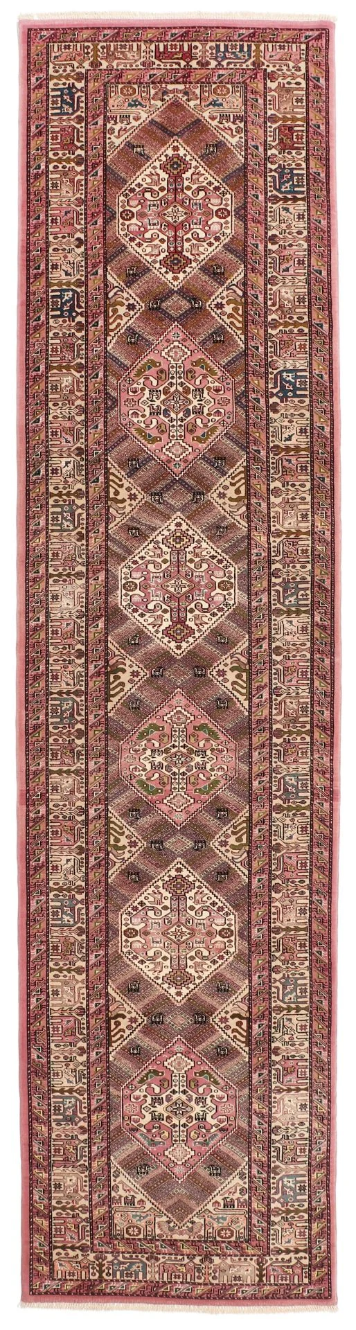 Hand-Knotted Qashqai Persian Rug, 89 × 383 cm, Wool
