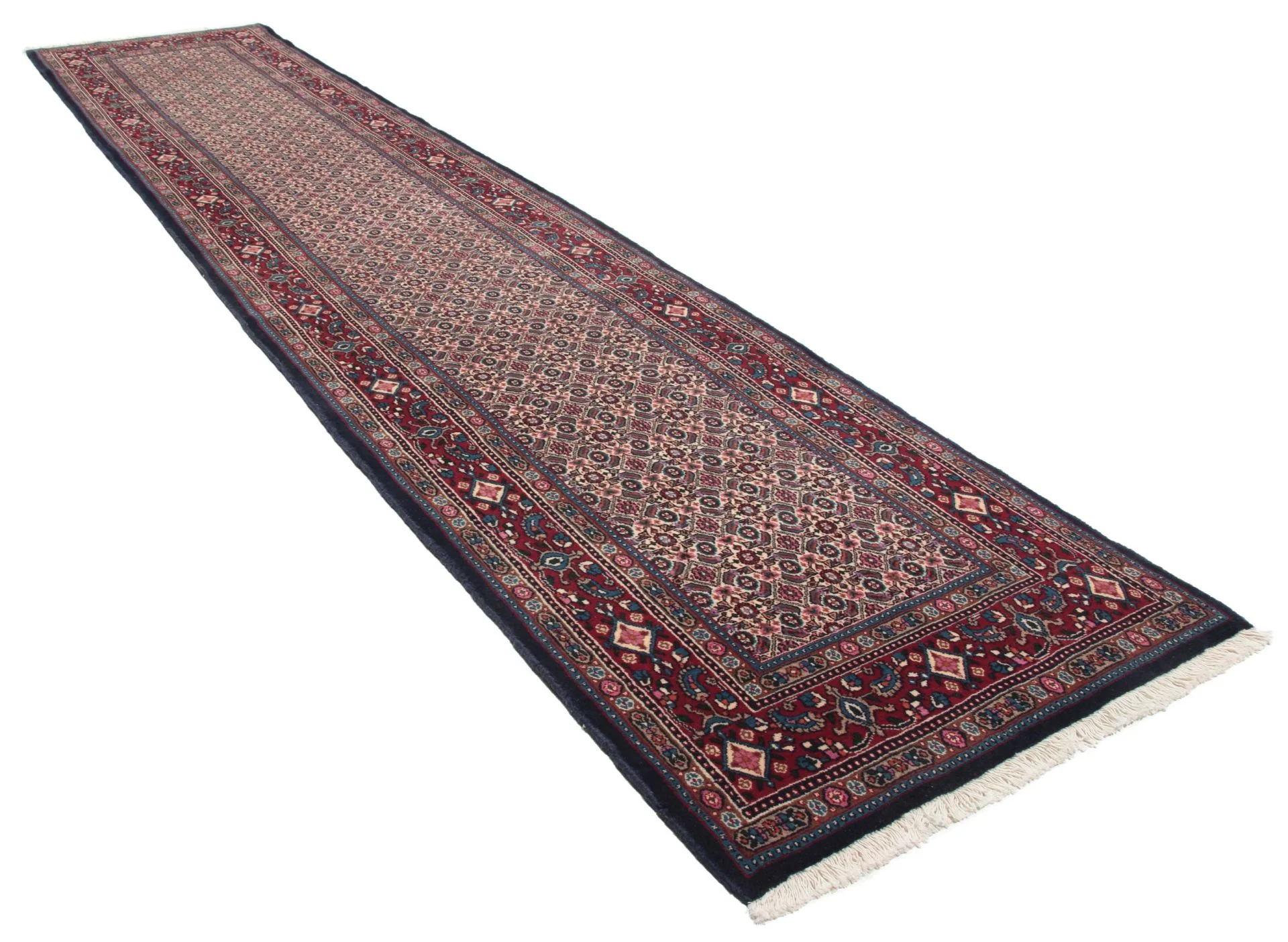 Alternative view of Wool Moud Persian Rug 80 × 393 cm, hand-knotted