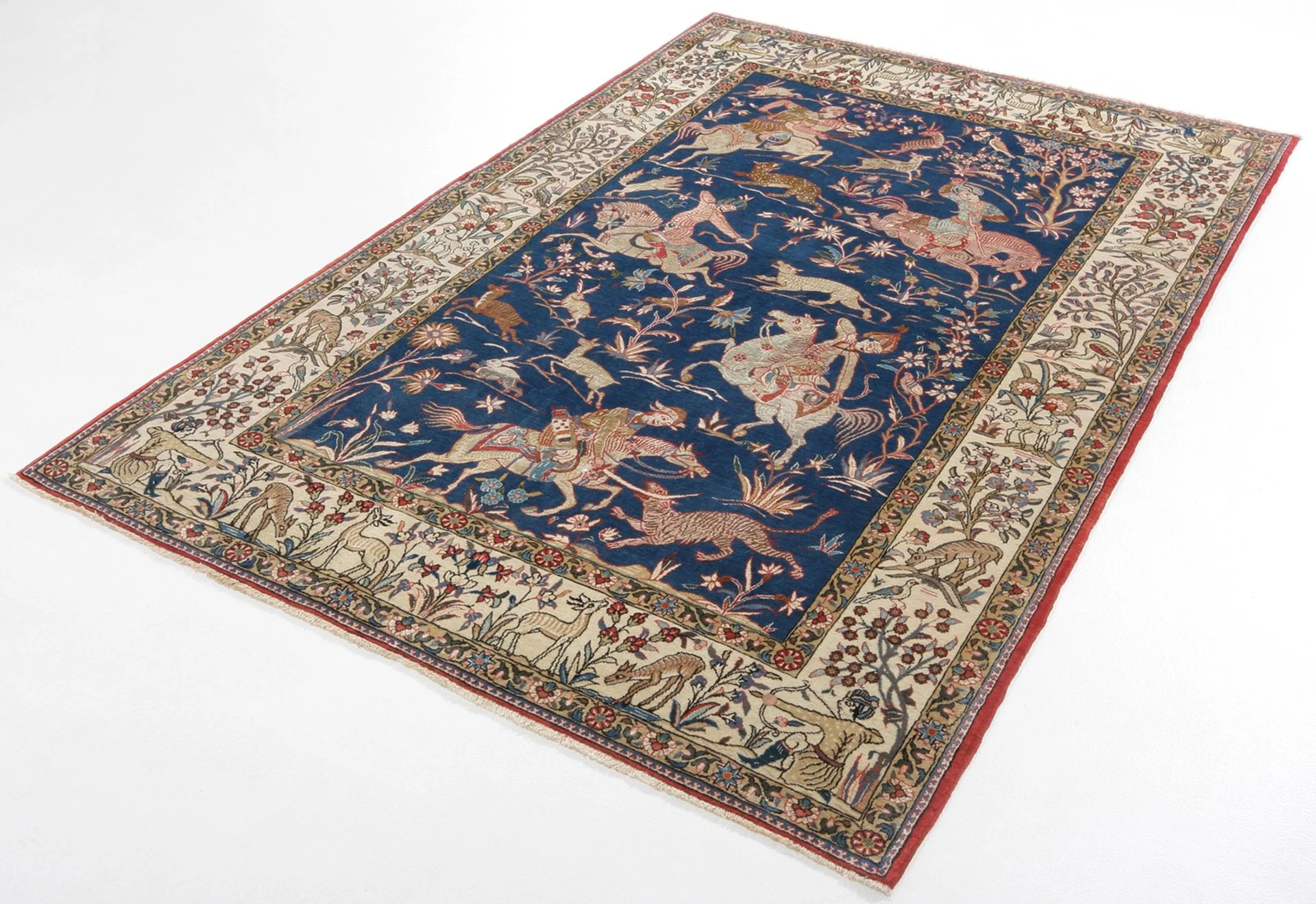 Alternative view of Qom Persian Rug 144 × 222 cm in Wool, hand-knotted