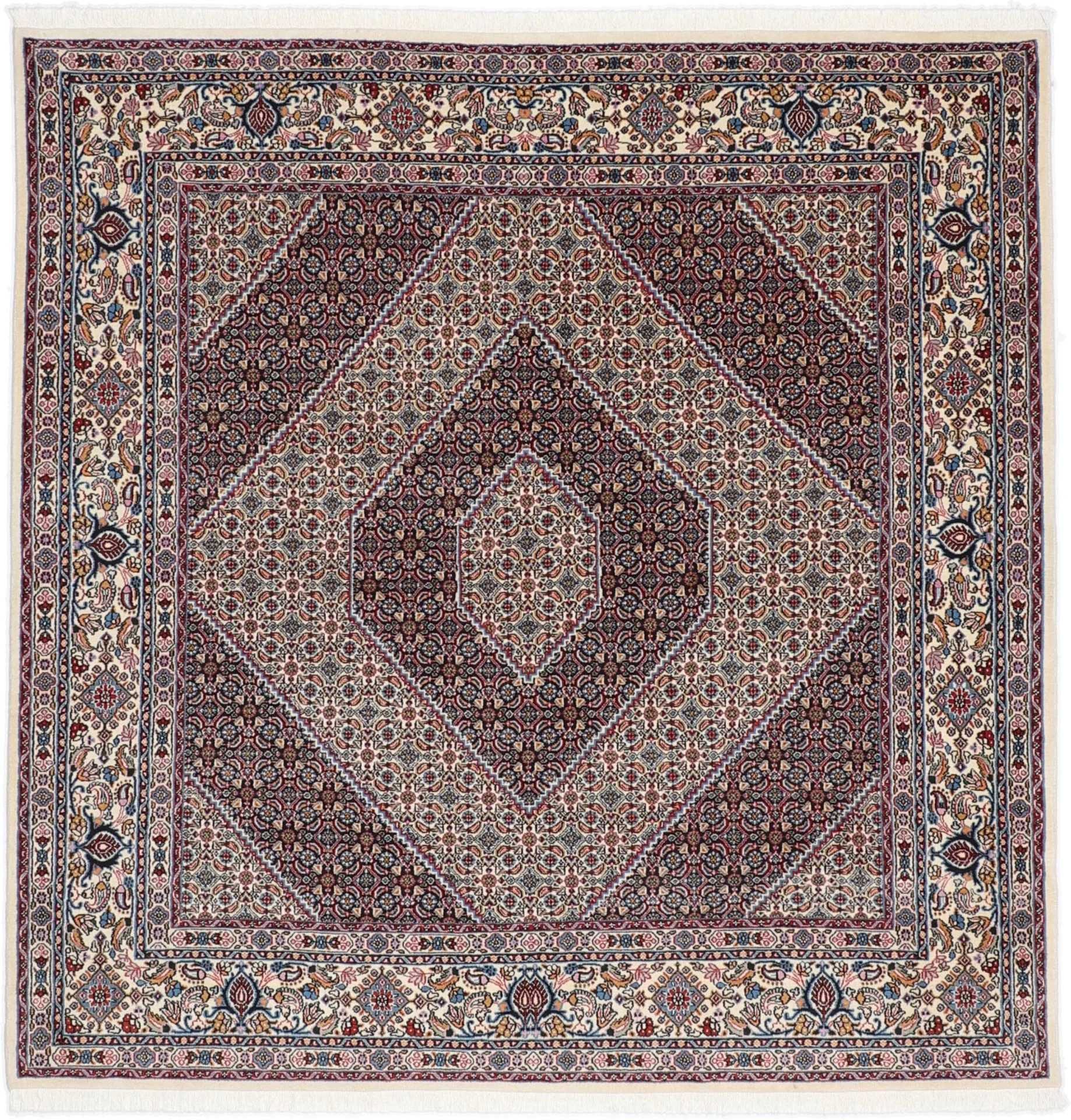 Wool Moud Persian Rug 198 × 200 cm, hand-knotted