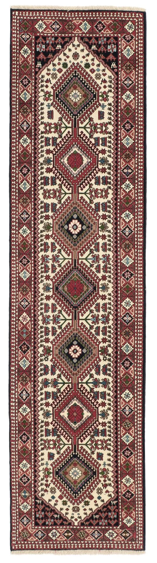 Hand-Knotted Persian Rug, 74 × 291 cm, Wool