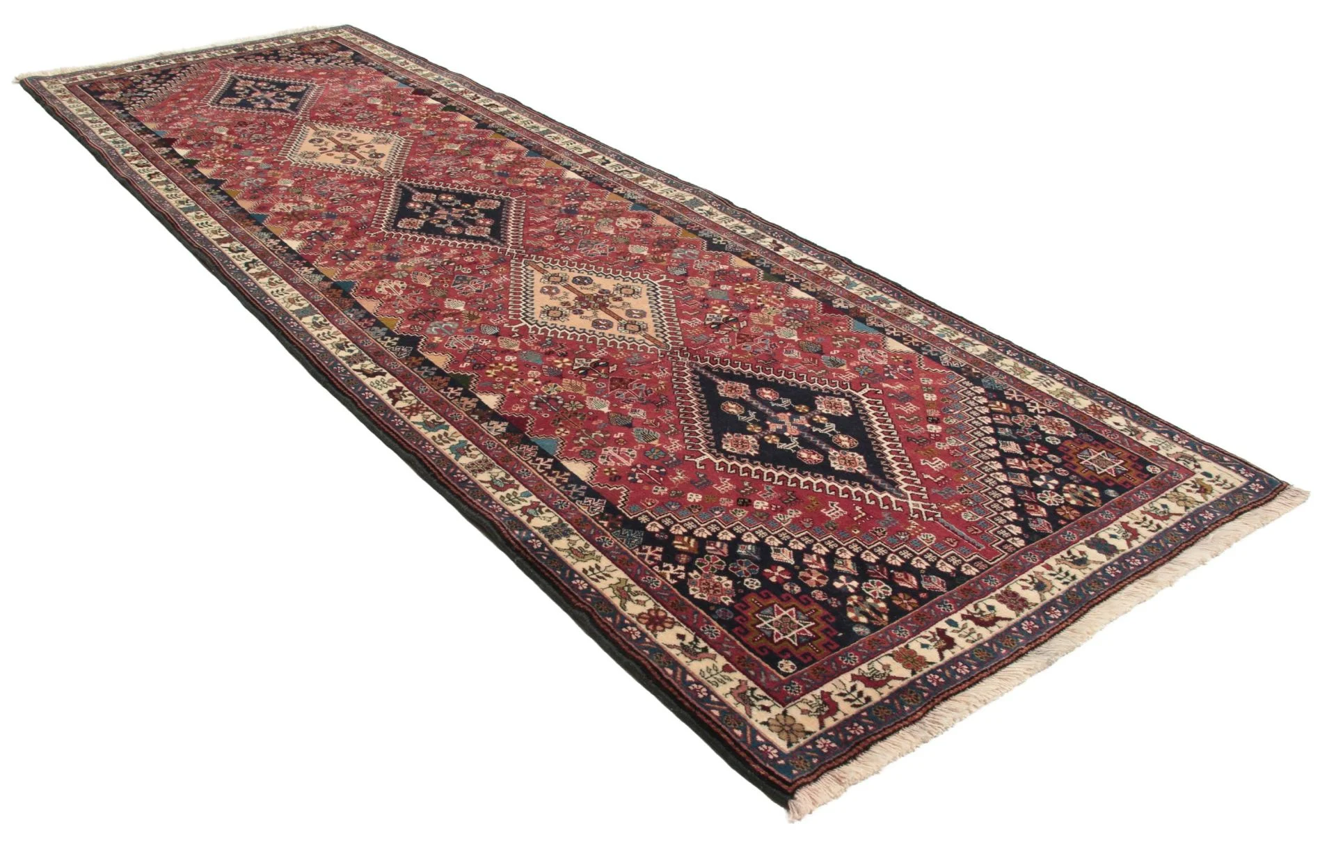 Alternative view of Wool Qashqai Persian Rug 93 × 287 cm, hand-knotted