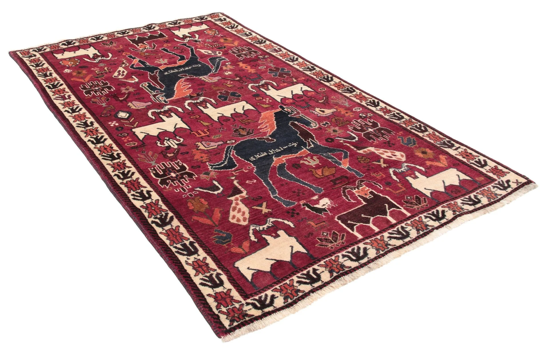 Alternative view of Qashqai Persian Rug 122 × 203 cm in Wool, hand-knotted
