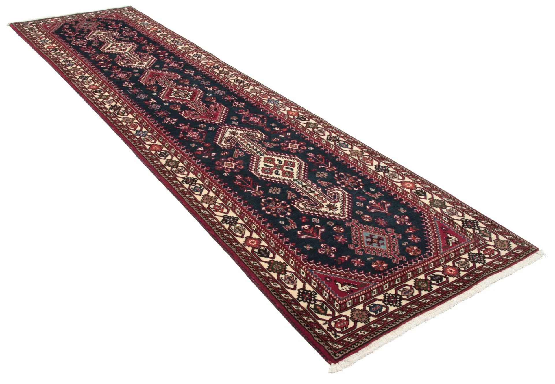 Alternative view of Wool Persian Rug 78 × 310 cm, hand-knotted