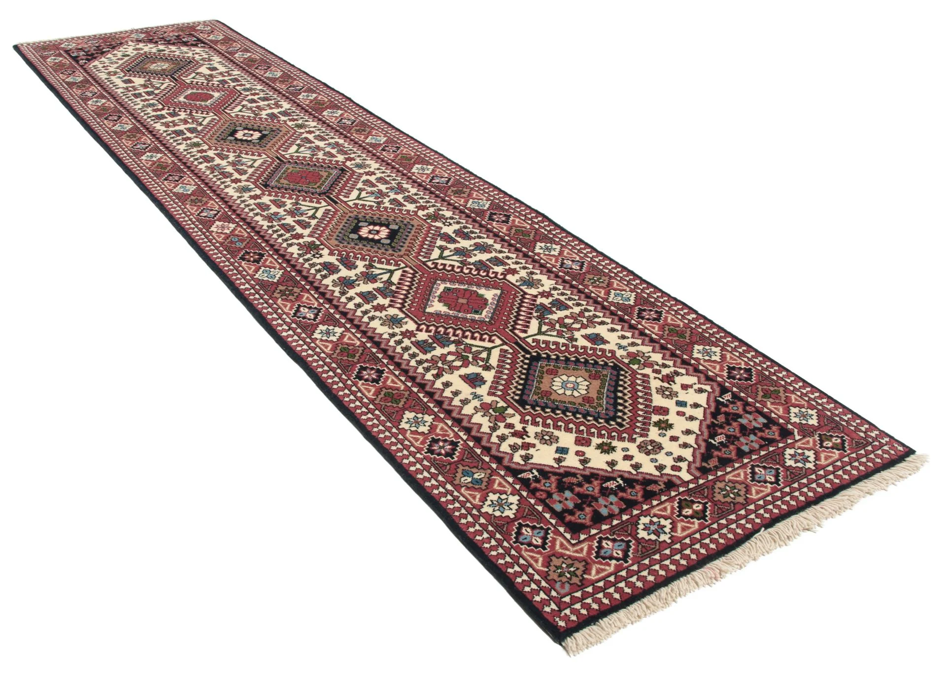 Alternative view of Hand-Knotted Persian Rug, 74 × 291 cm, Wool