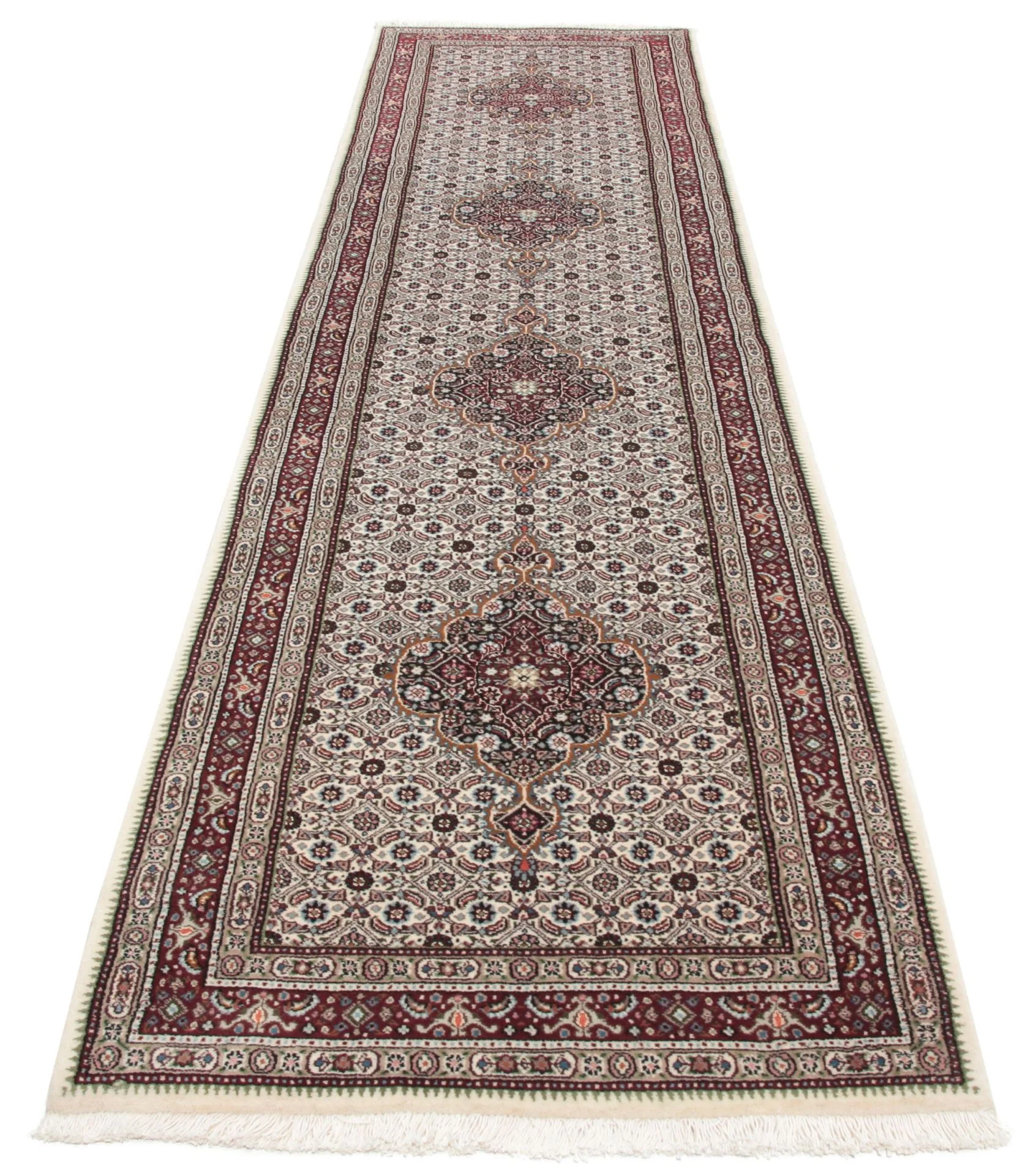Wool Moud Persian Rug 72 × 295 cm, hand-knotted