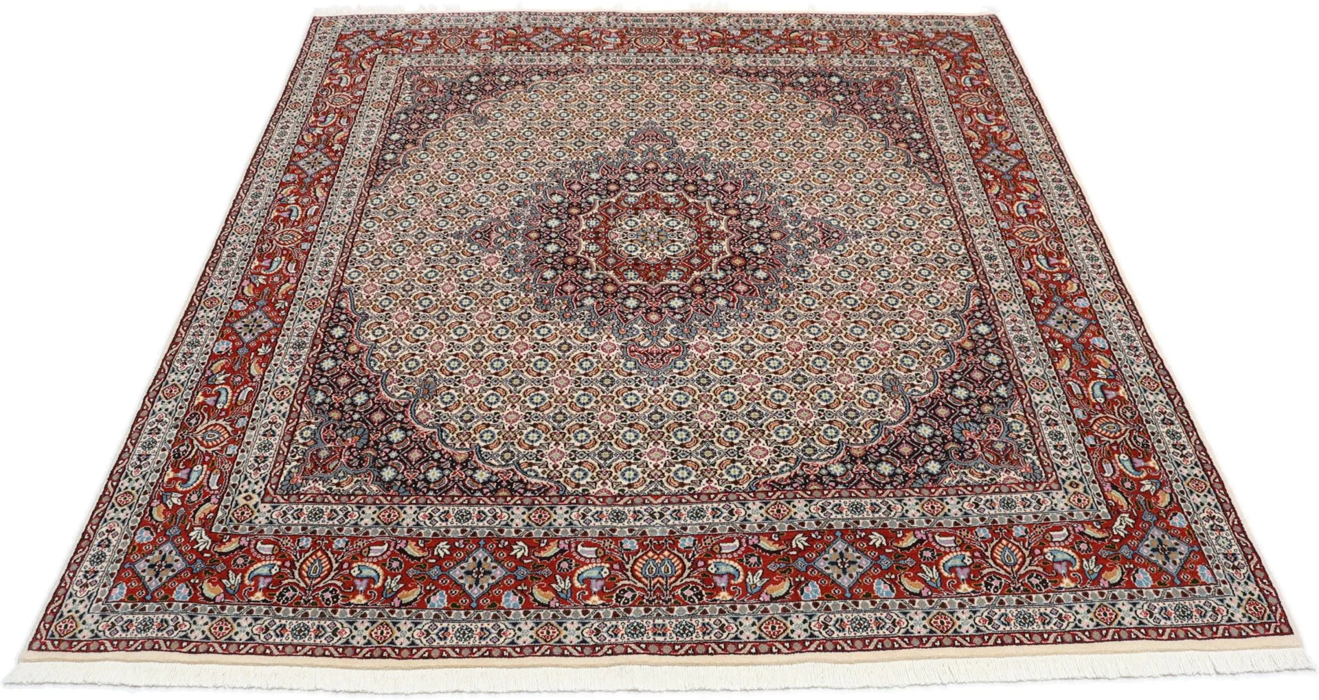 Moud Persian Rug 192 × 205 cm in Wool, hand-knotted - Image 8