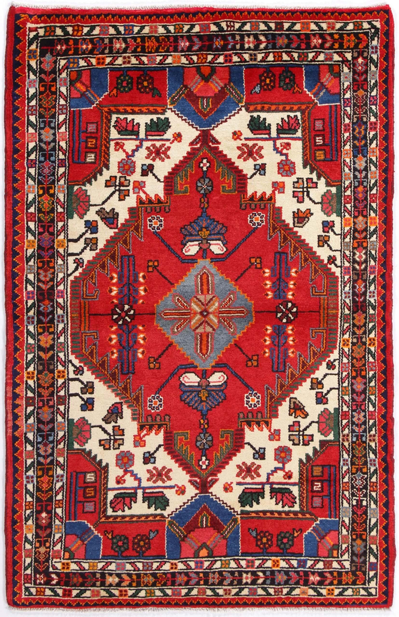 Hand-Knotted Persian Rug, 115 × 175 cm, Wool