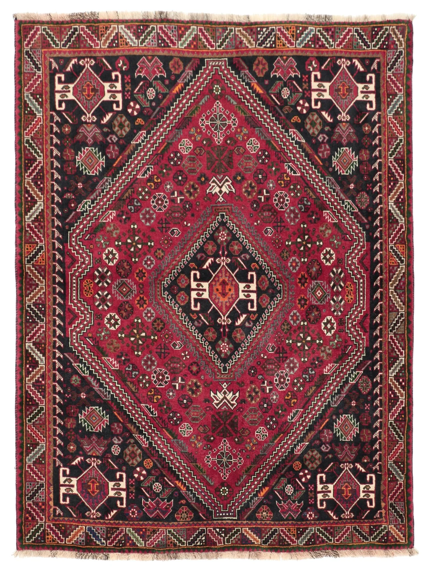 Qashqai Persian Rug 138 × 180 cm in Wool, hand-knotted