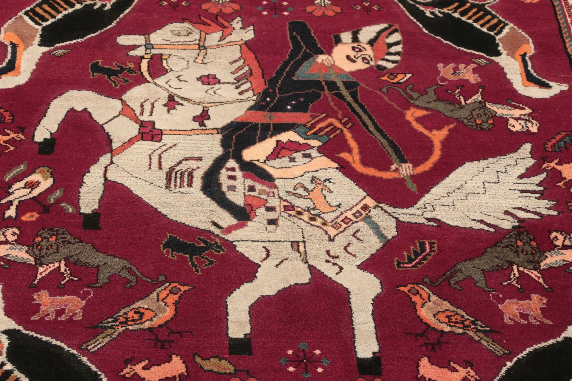 Hand-Knotted Qashqai Persian Rug, 130 × 217 cm, Wool - Image 3