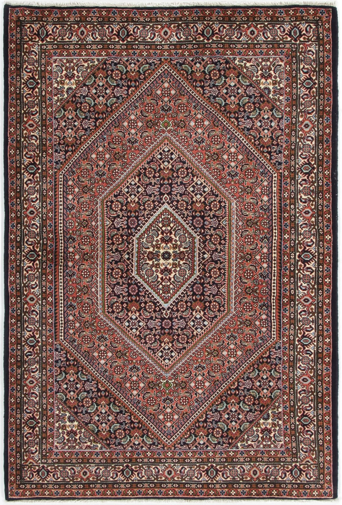 Hand-Knotted Bijar Persian Rug, 118 × 180 cm, Wool
