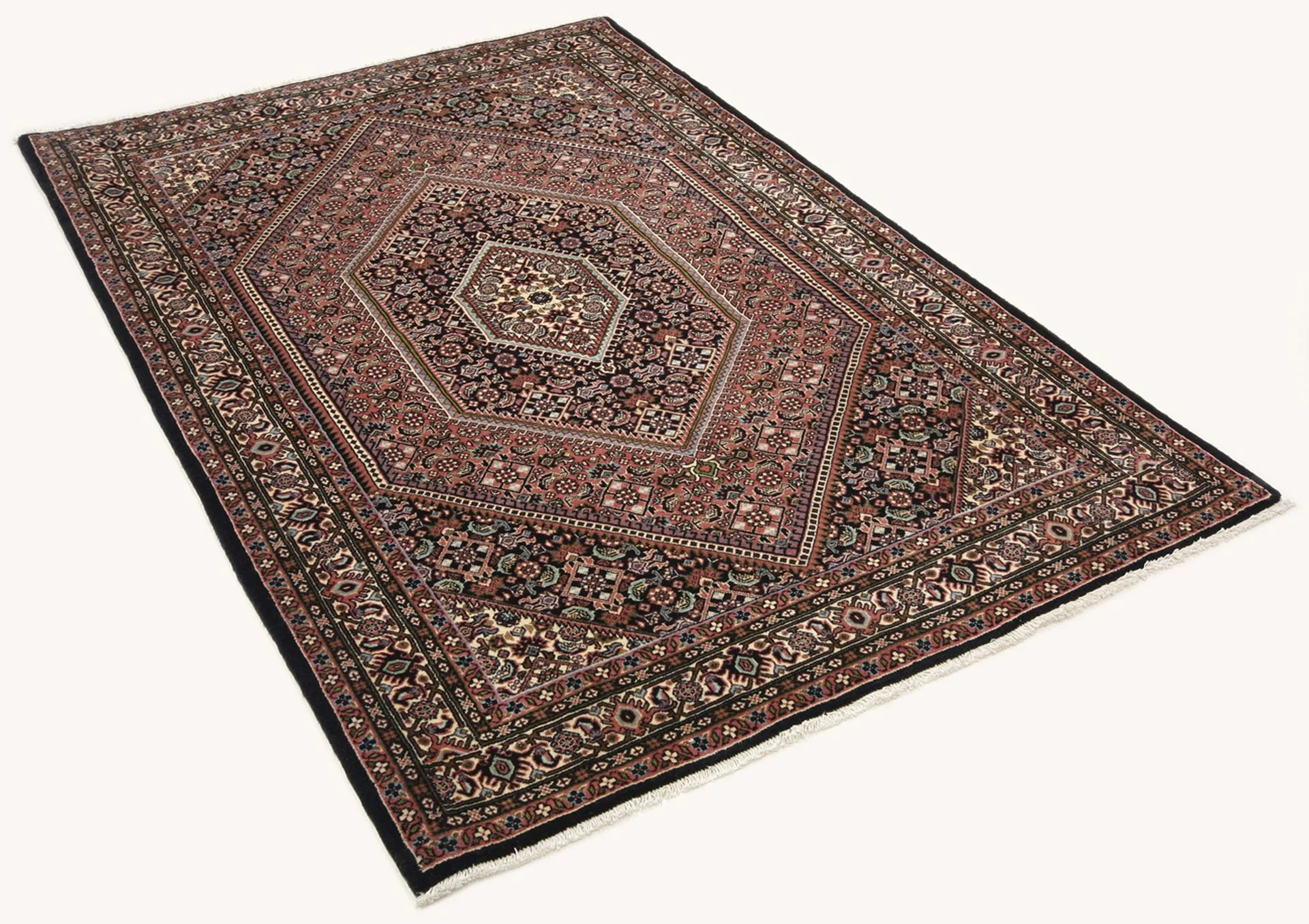 Alternative view of Hand-Knotted Bijar Persian Rug, 118 × 180 cm, Wool