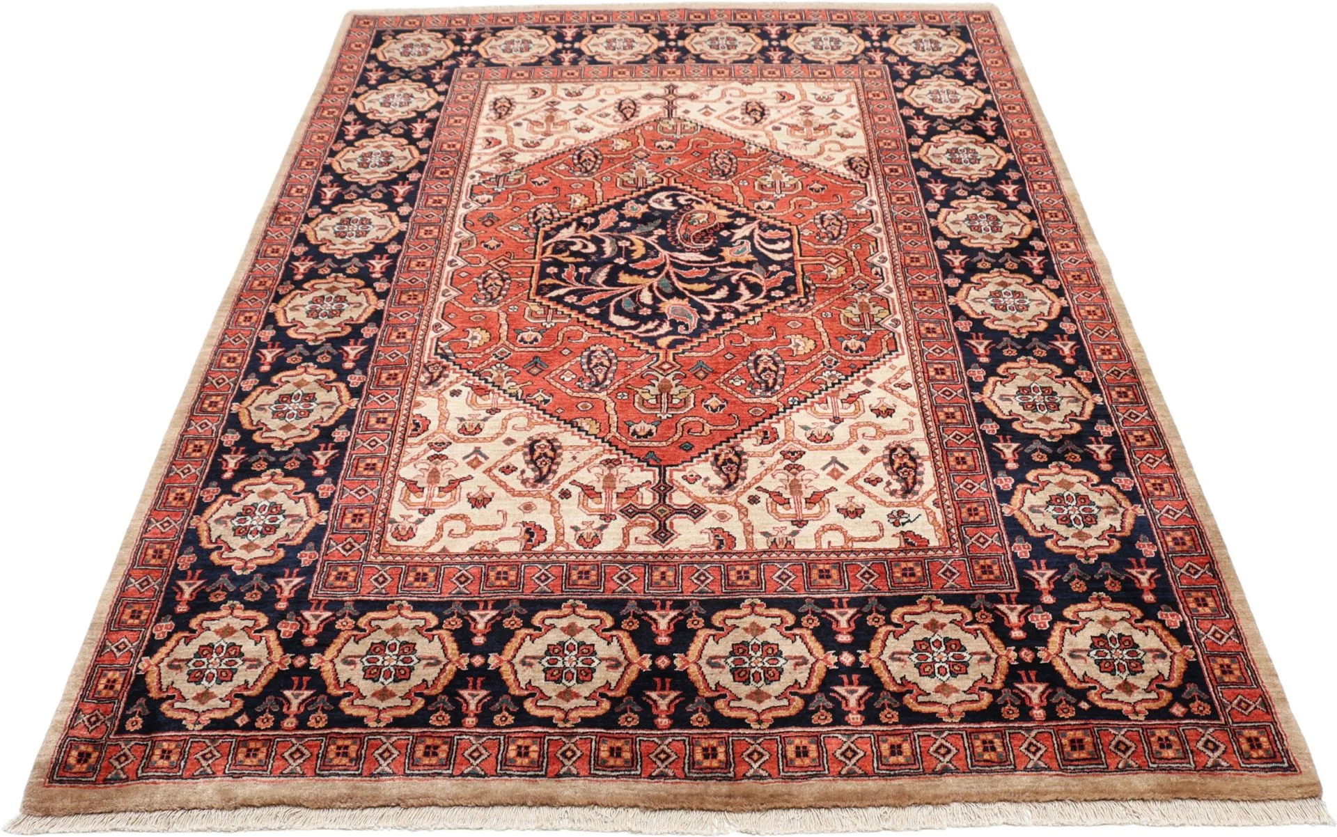 Alternative view of Hand-Knotted Qashqai Persian Rug, 155 × 216 cm, Wool