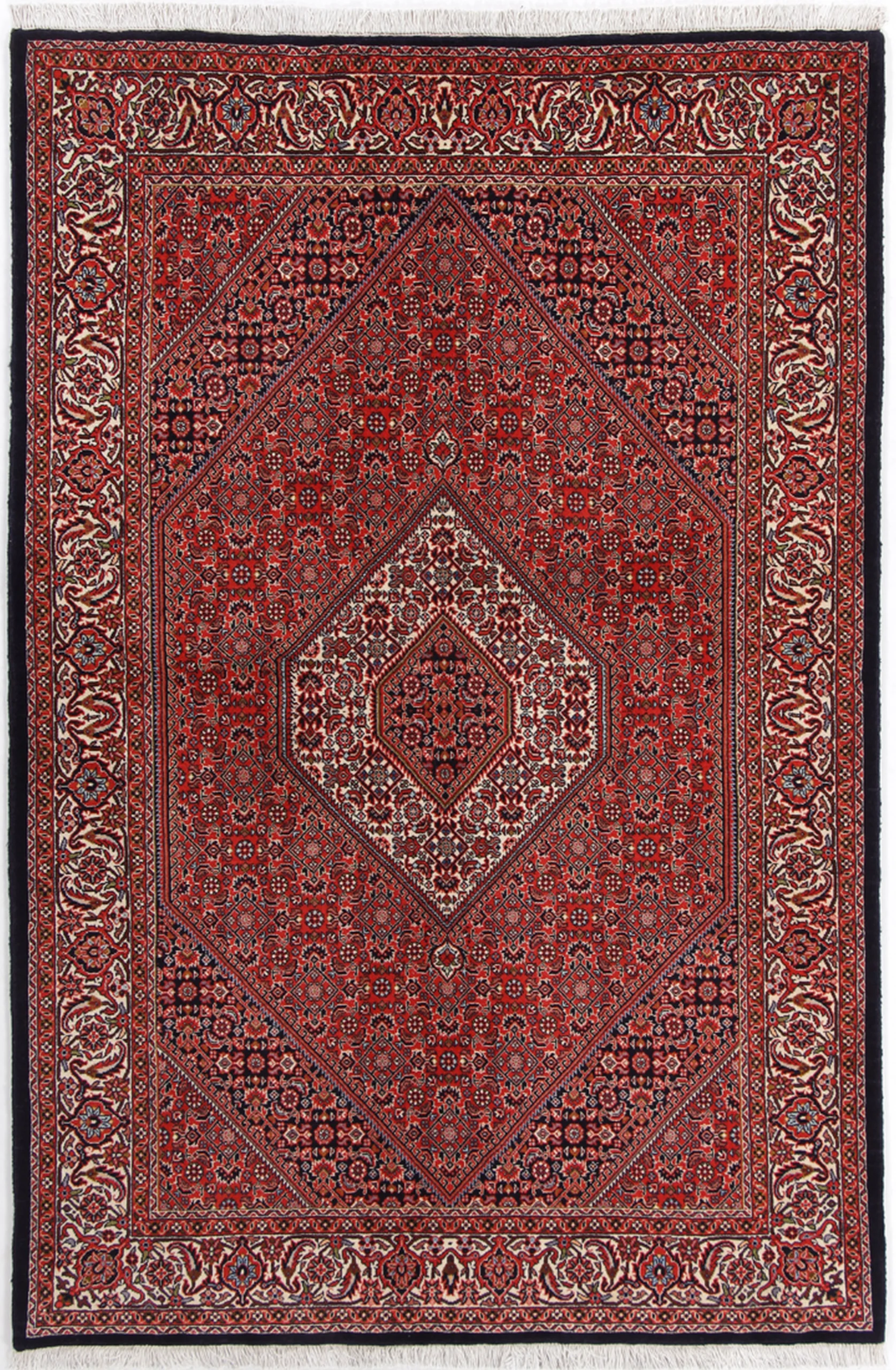 Hand-Knotted Bijar Persian Rug, 144 × 216 cm, Wool