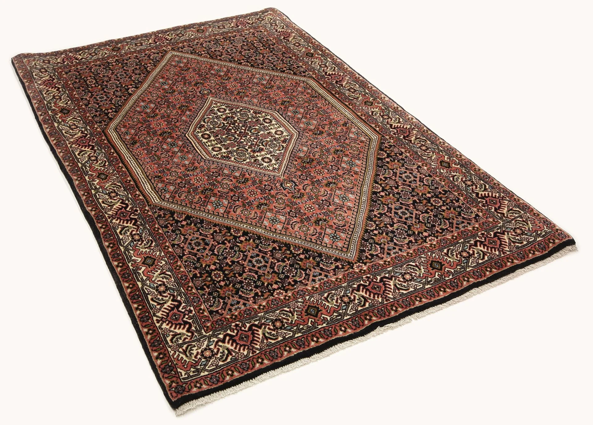 Alternative view of Hand-Knotted Bijar Persian Rug, 114 × 184 cm, Wool