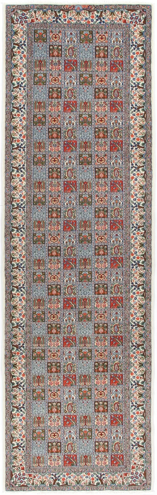 Wool Moud Persian Rug 80 × 290 cm, hand-knotted