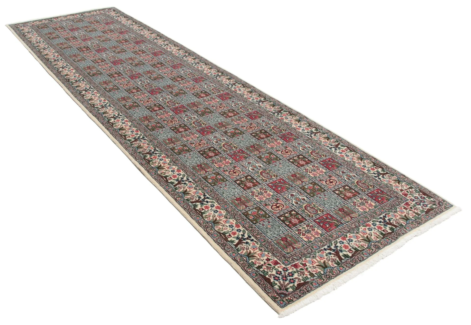 Alternative view of Wool Moud Persian Rug 80 × 290 cm, hand-knotted