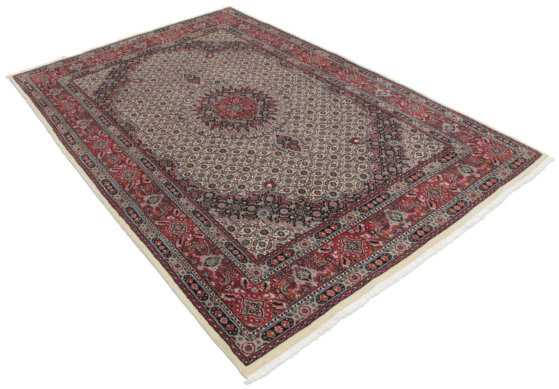 Alternative view of Wool Moud Persian Rug 140 × 202 cm, hand-knotted