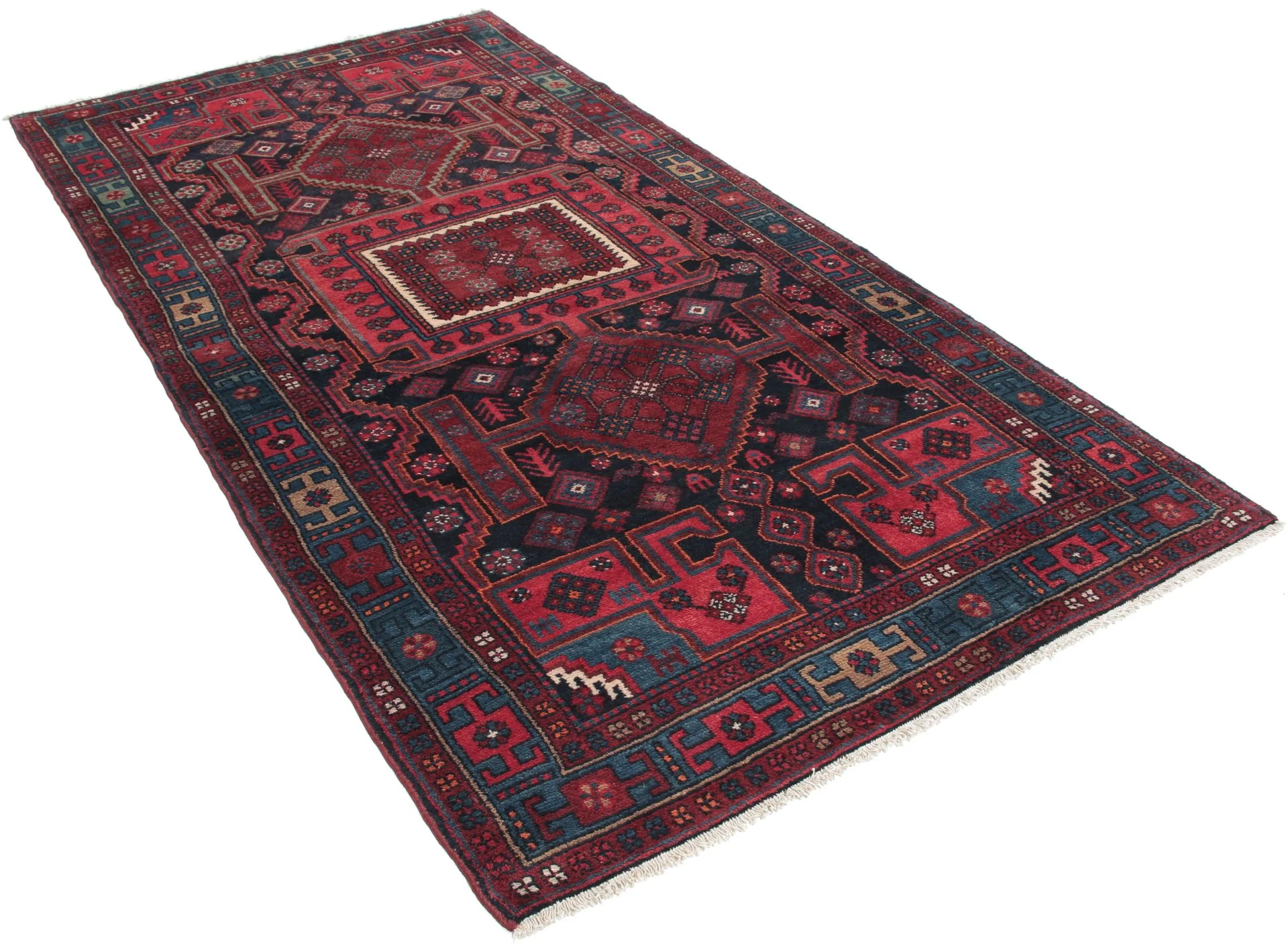 Alternative view of Hand-Knotted Bijar Persian Rug, 132 × 265 cm, Wool