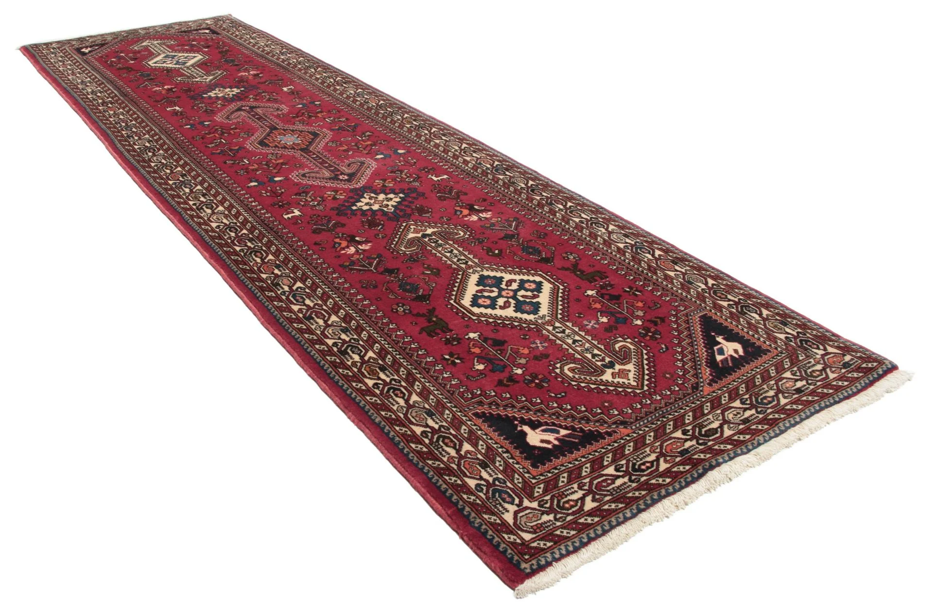 Alternative view of Wool Persian Rug 85 × 300 cm, hand-knotted
