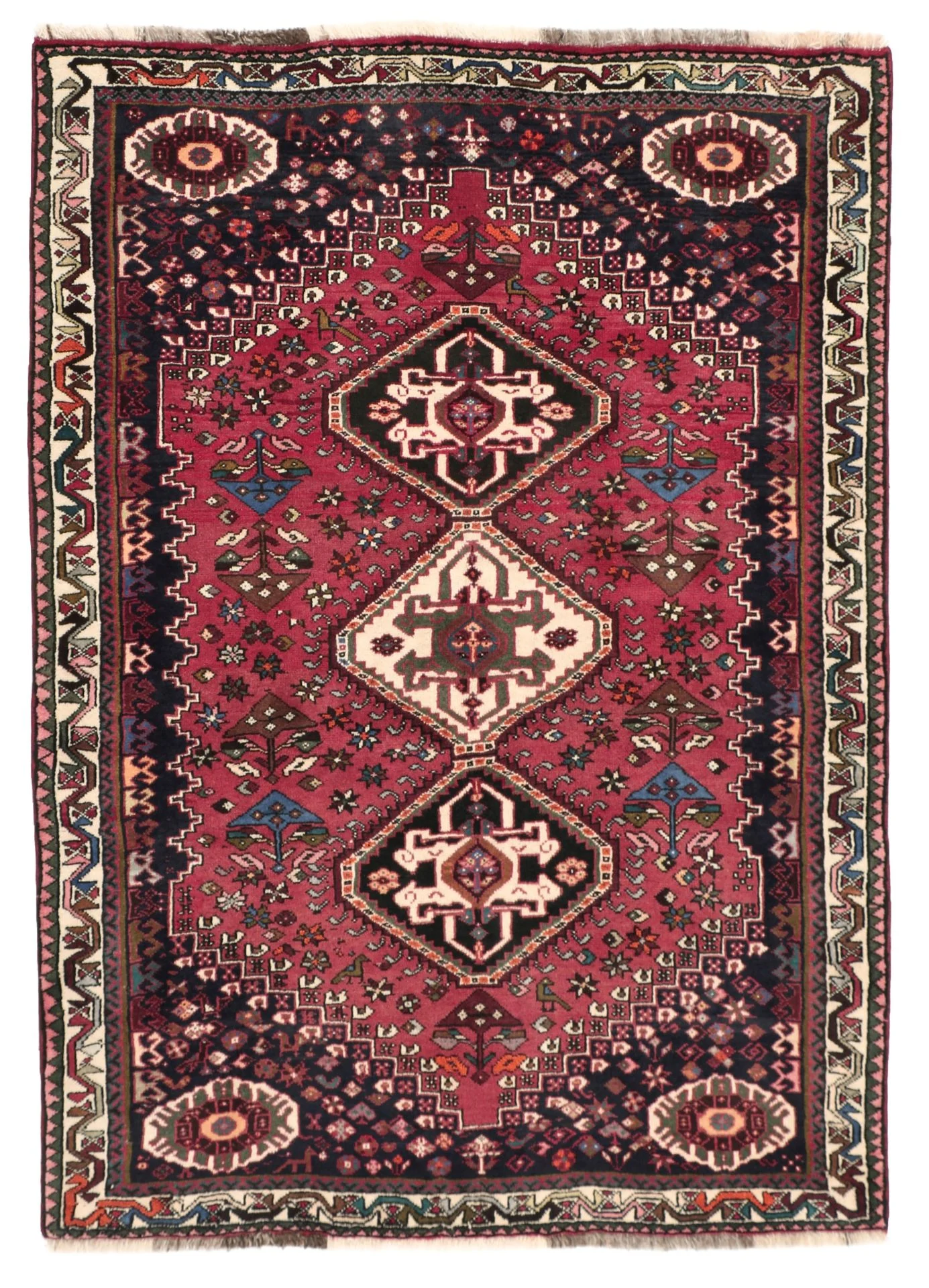 Qashqai Persian Rug 123 × 172 cm in Wool, hand-knotted