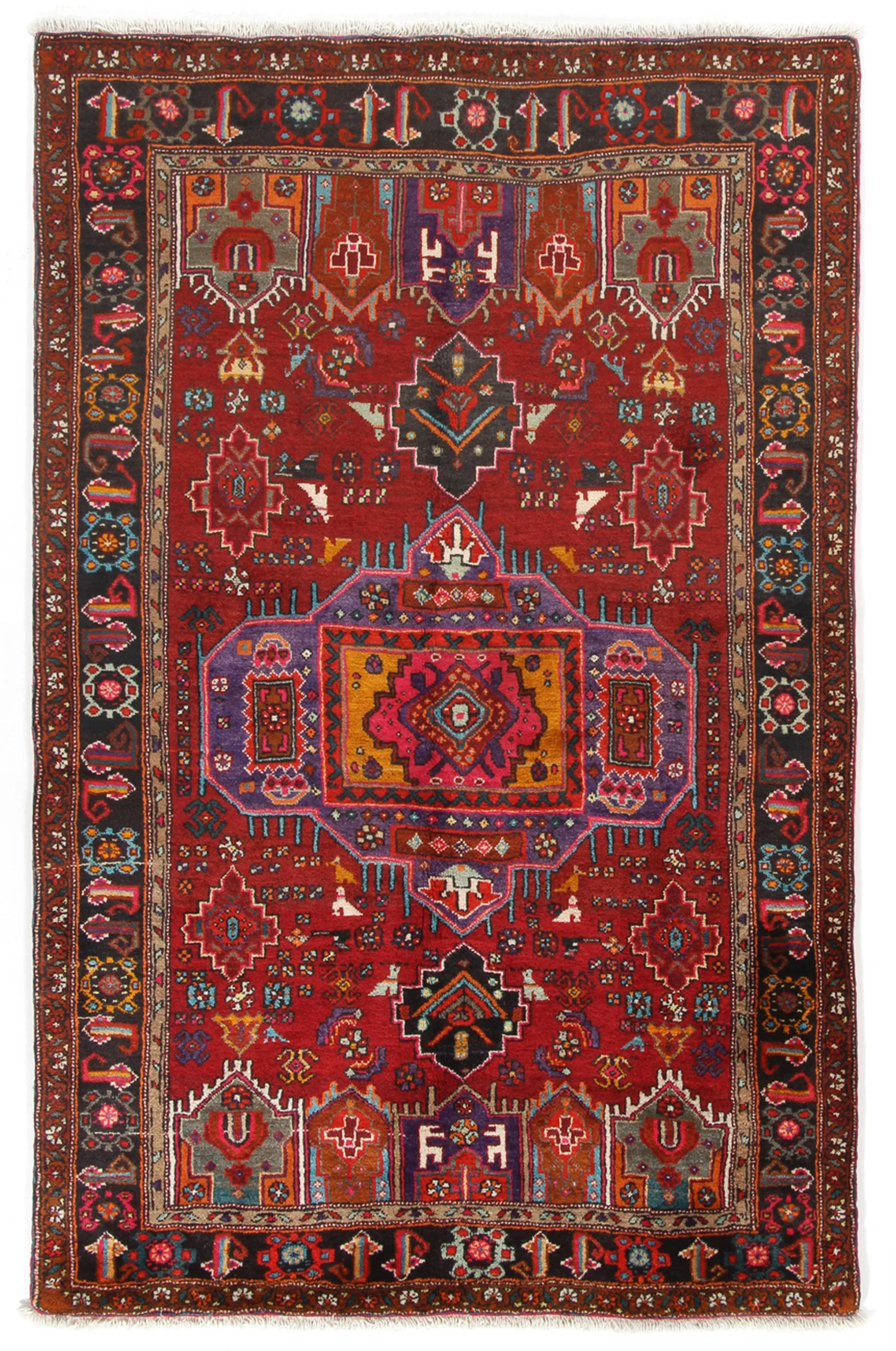Persian Rug 130 × 215 cm in Wool, hand-knotted