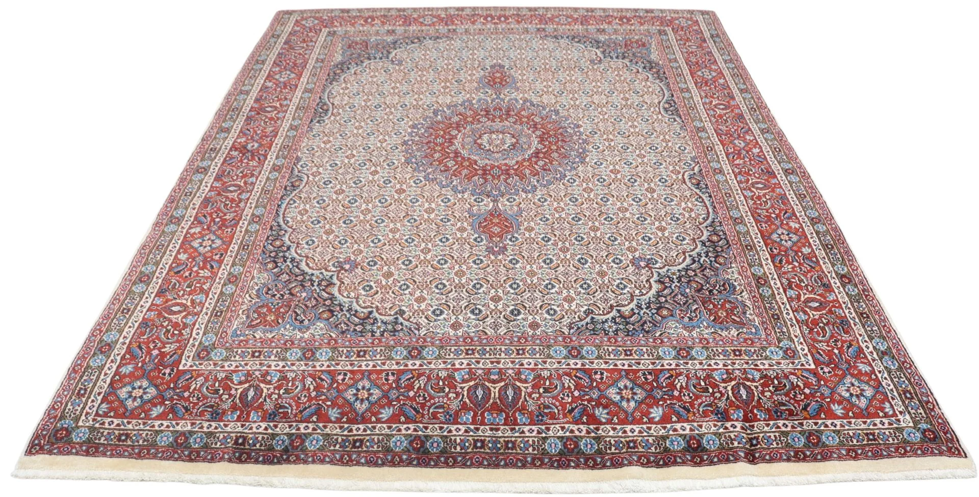 Alternative view of Hand-Knotted Moud Persian Rug, 165 × 222 cm, Wool