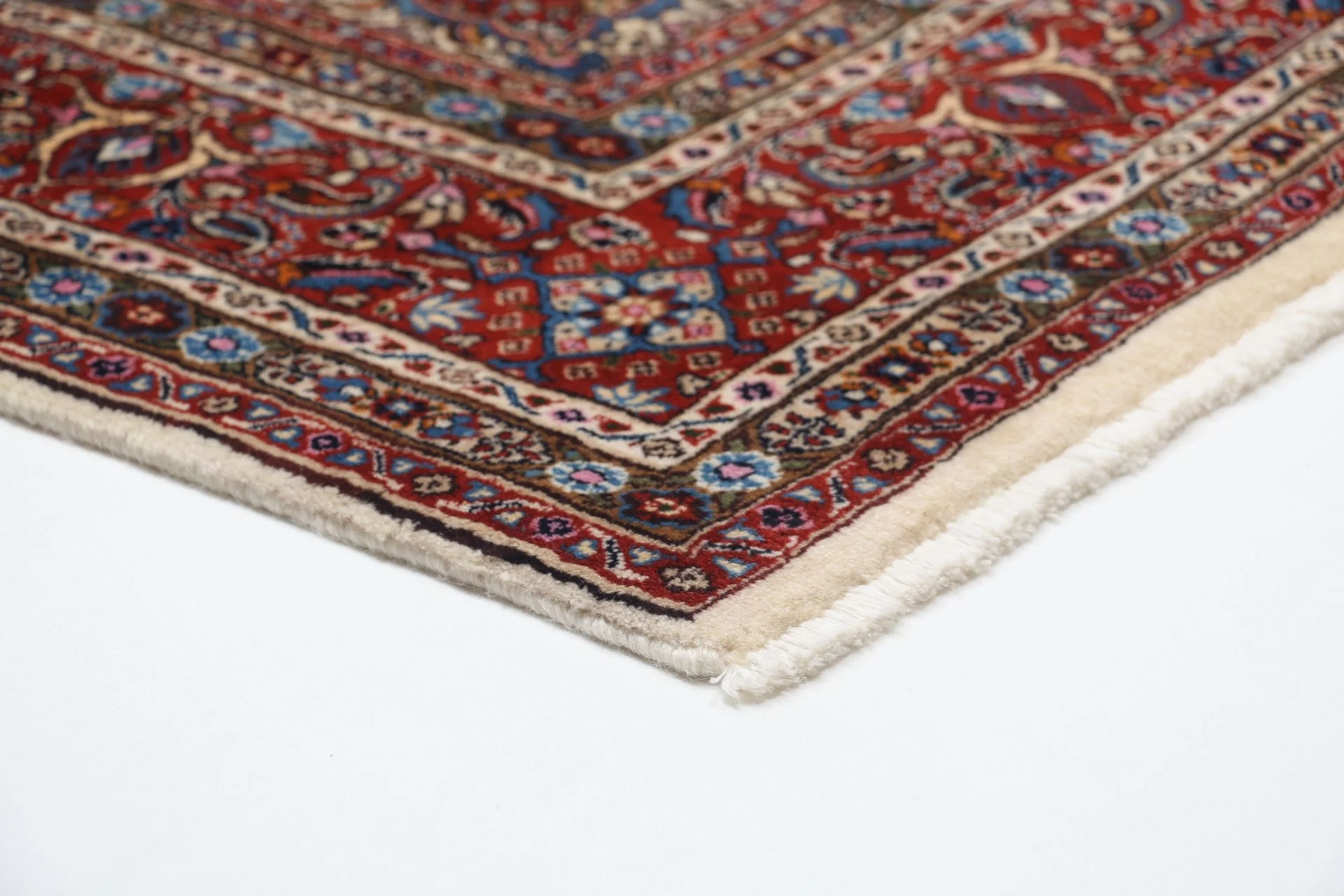 Hand-Knotted Moud Persian Rug, 165 × 222 cm, Wool - Image 6