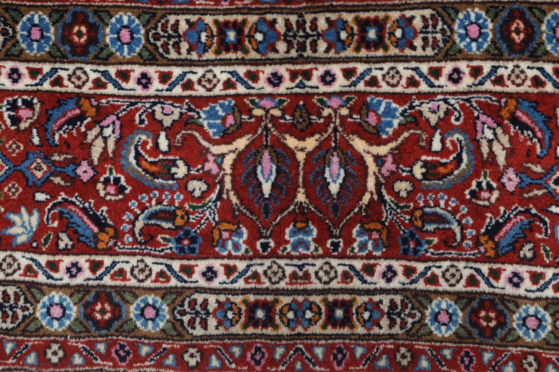 Hand-Knotted Moud Persian Rug, 165 × 222 cm, Wool - Image 8
