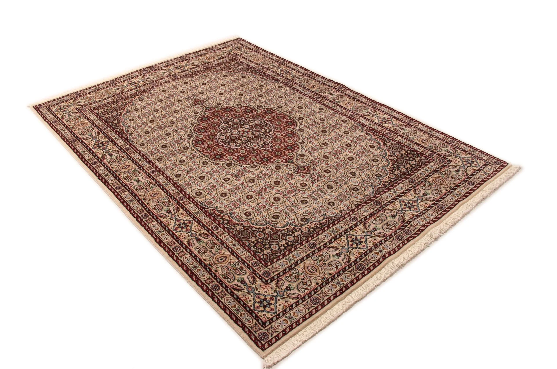 Alternative view of Hand-Knotted Moud Persian Rug, 148 × 205 cm, Wool