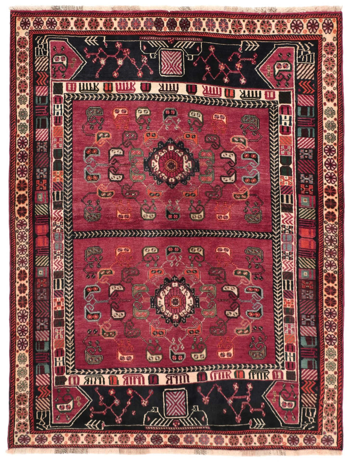 Qashqai Persian Rug 150 × 195 cm in Wool, hand-knotted