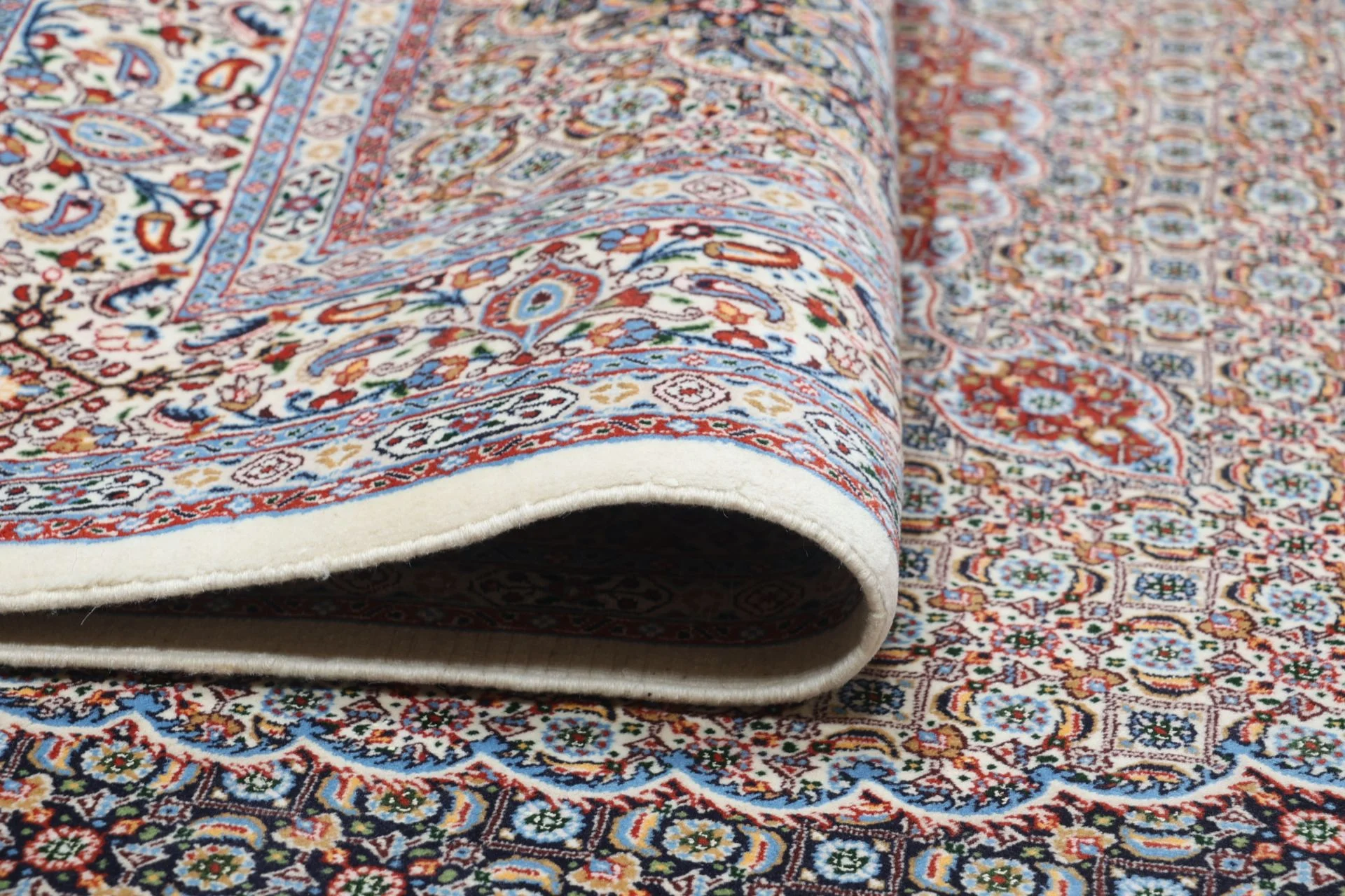Hand-Knotted Moud Persian Rug, 165 × 235 cm, Wool - Image 10
