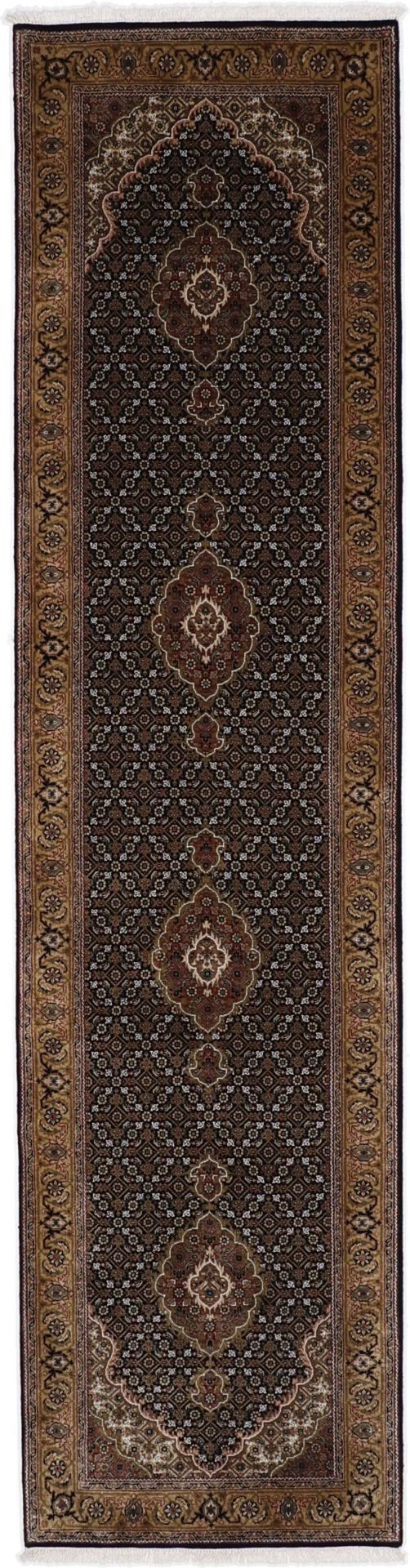 Wool Indian Rug 80 × 350 cm, hand-knotted