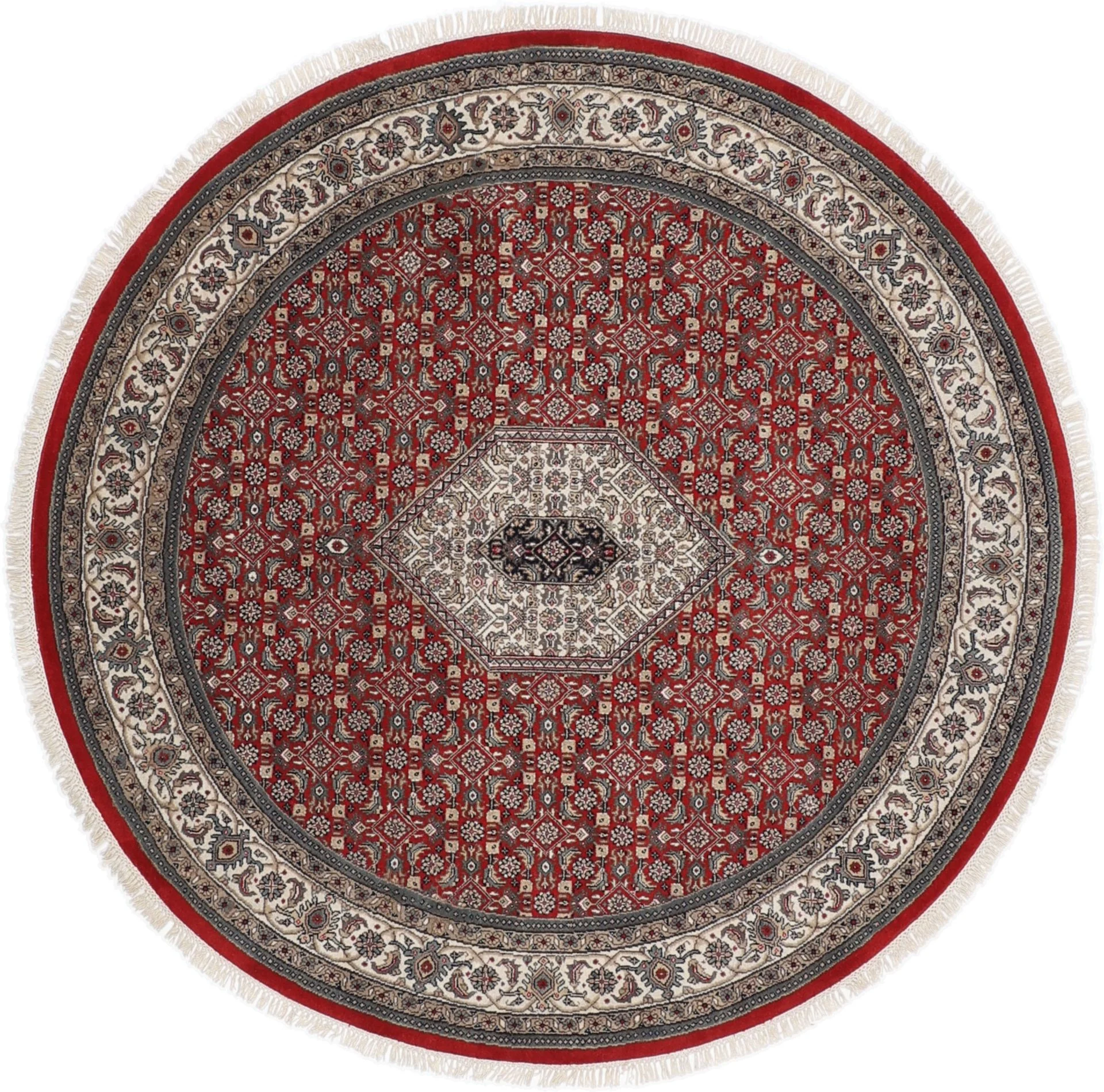 Bijar Indian Rug 198 × 198 cm in Wool, hand-knotted